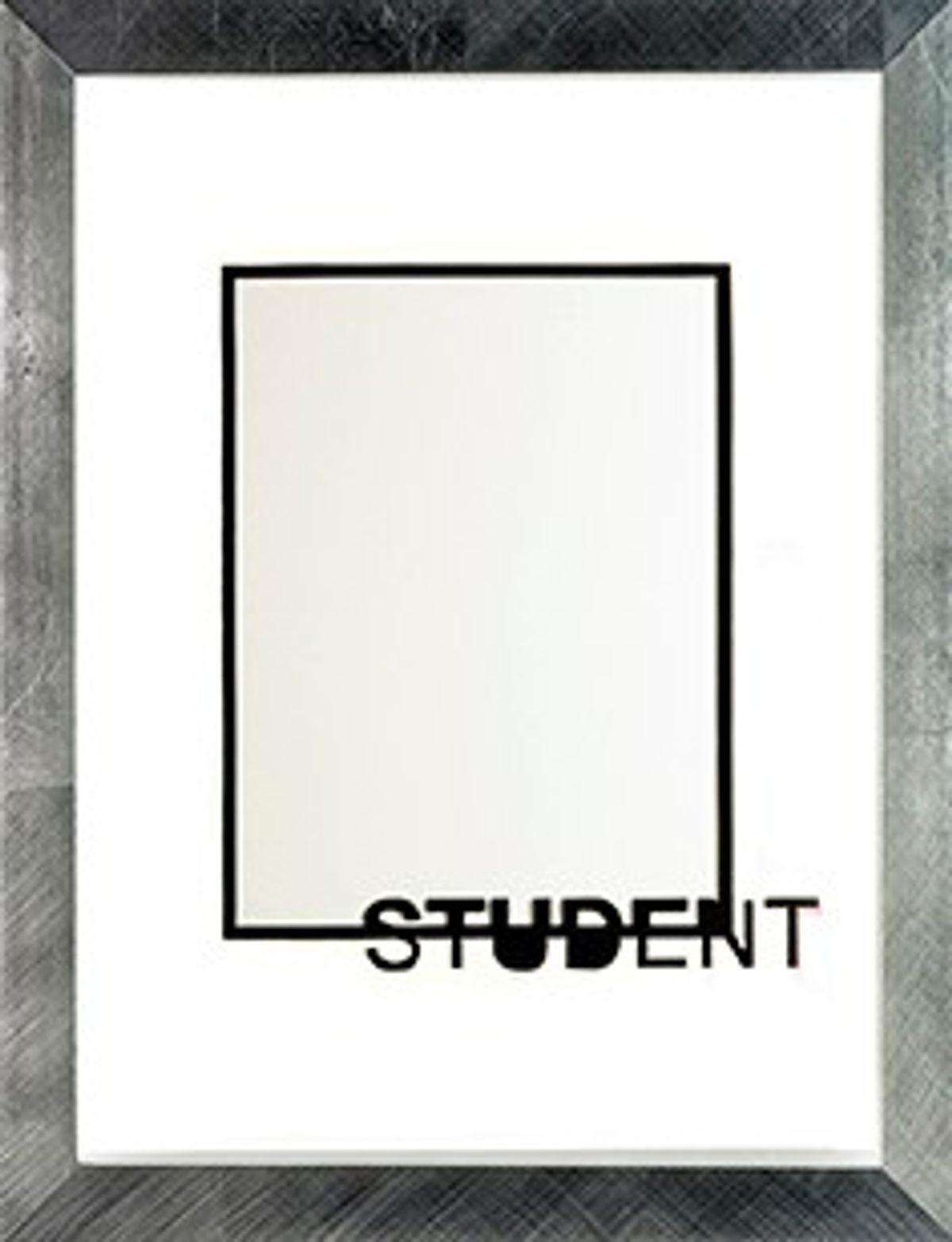 PP120 - Dobbelt passepartout m/ sort "Student" 30x40