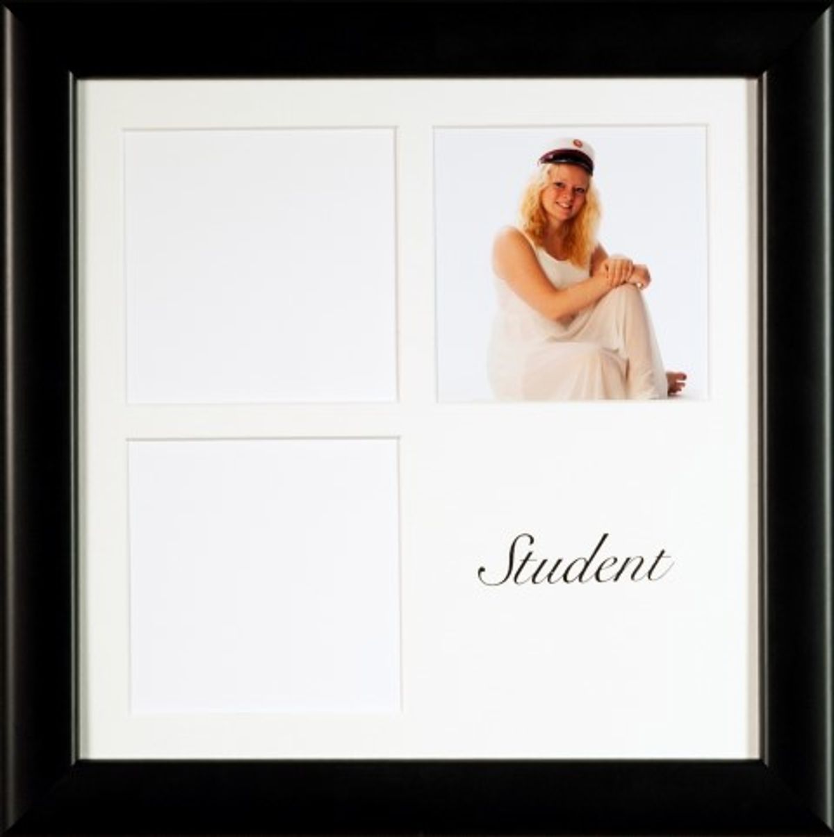 PP122 - Passepartout 30x30 m/3 stk 12x12 og trykt "Student"