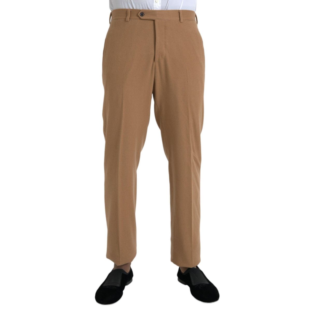 Prada Beige Cashmere Herre Straight Fit Dress Pants