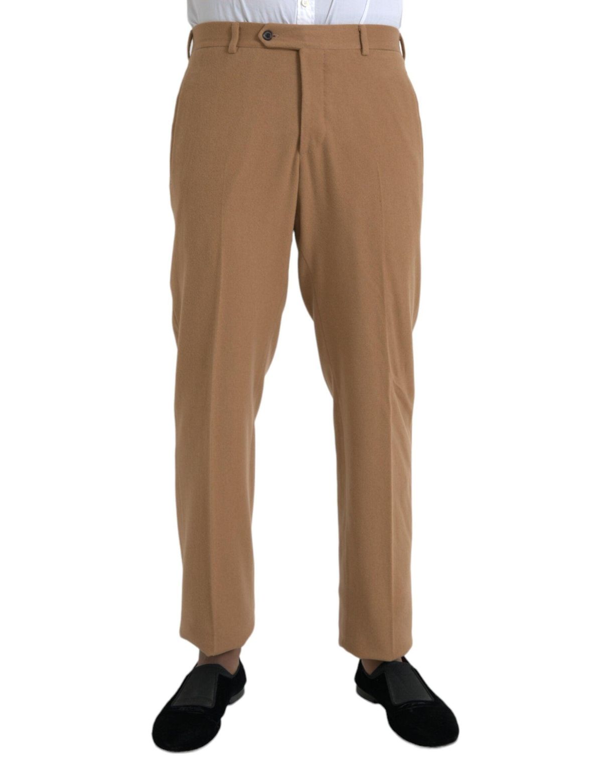 Prada Beige Cashmere Herre Straight Fit Dress Pants