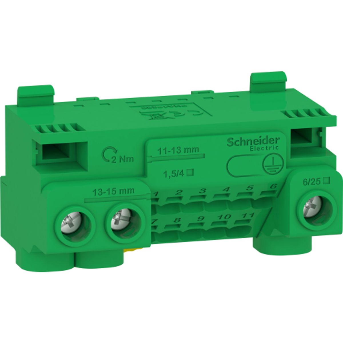 Pragma Afdækning Terminalblok 3x6/25 + 11x1,5/4 grøn