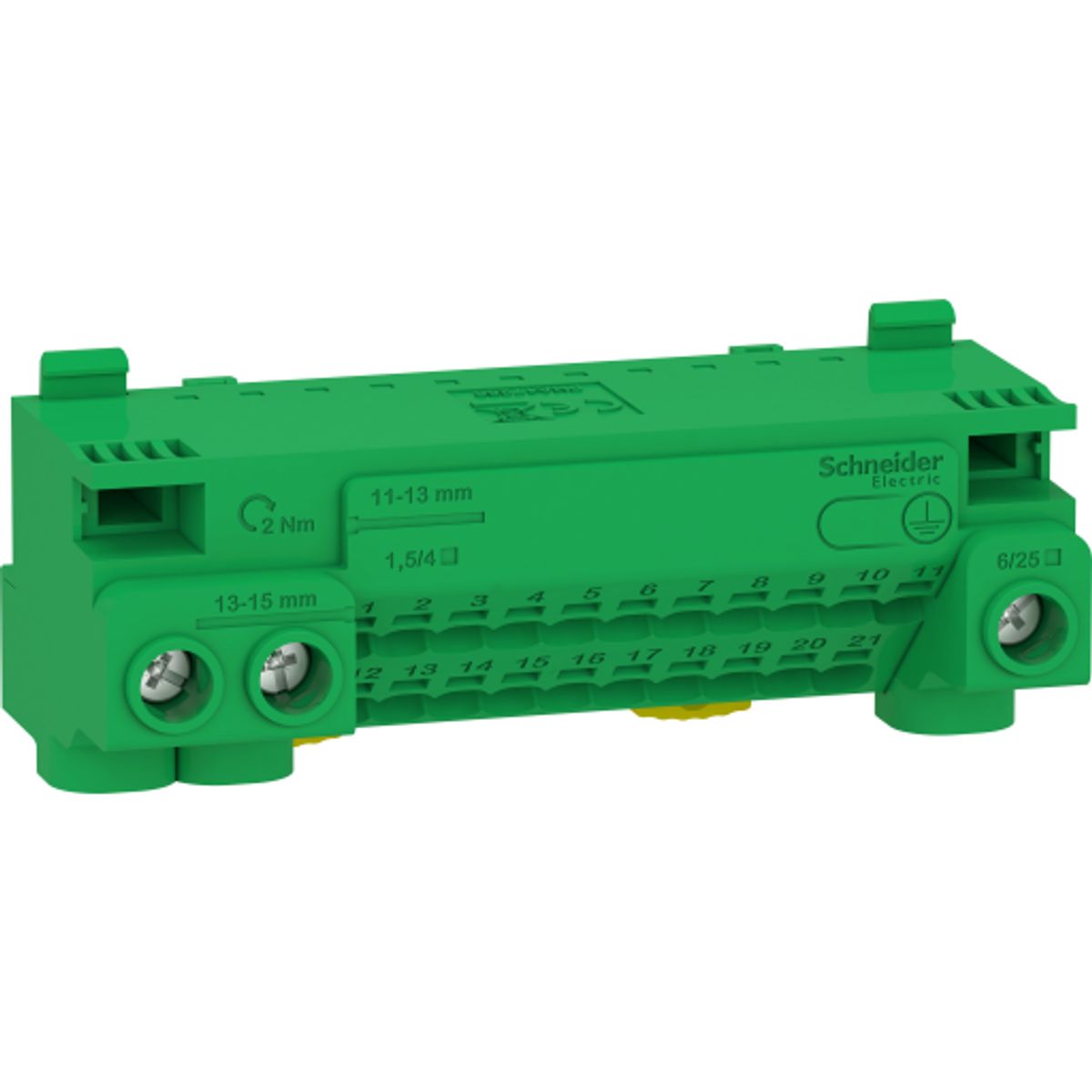 Pragma Afdækning Terminalblok 3x6/25 + 21x1,5/4 grøn