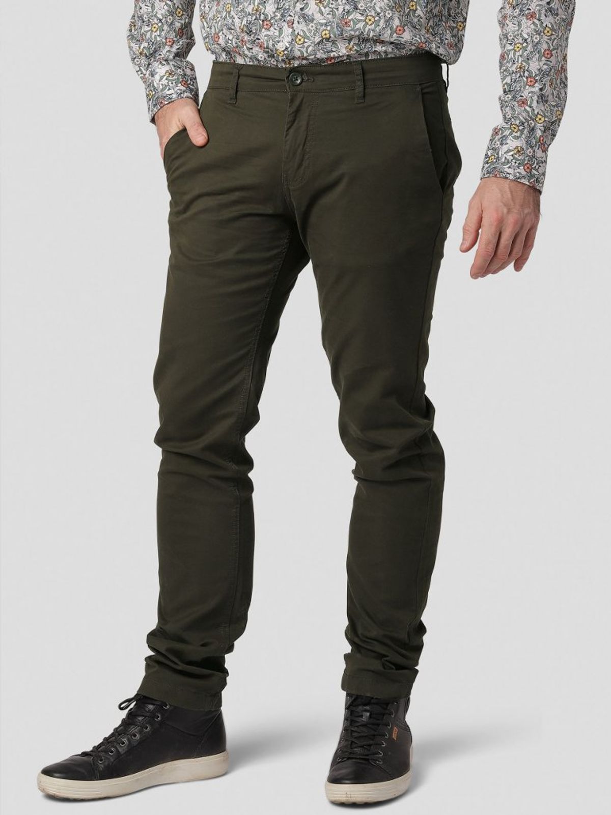 Pre End - Robert stretch chinos i grøn - Herre - 30/30