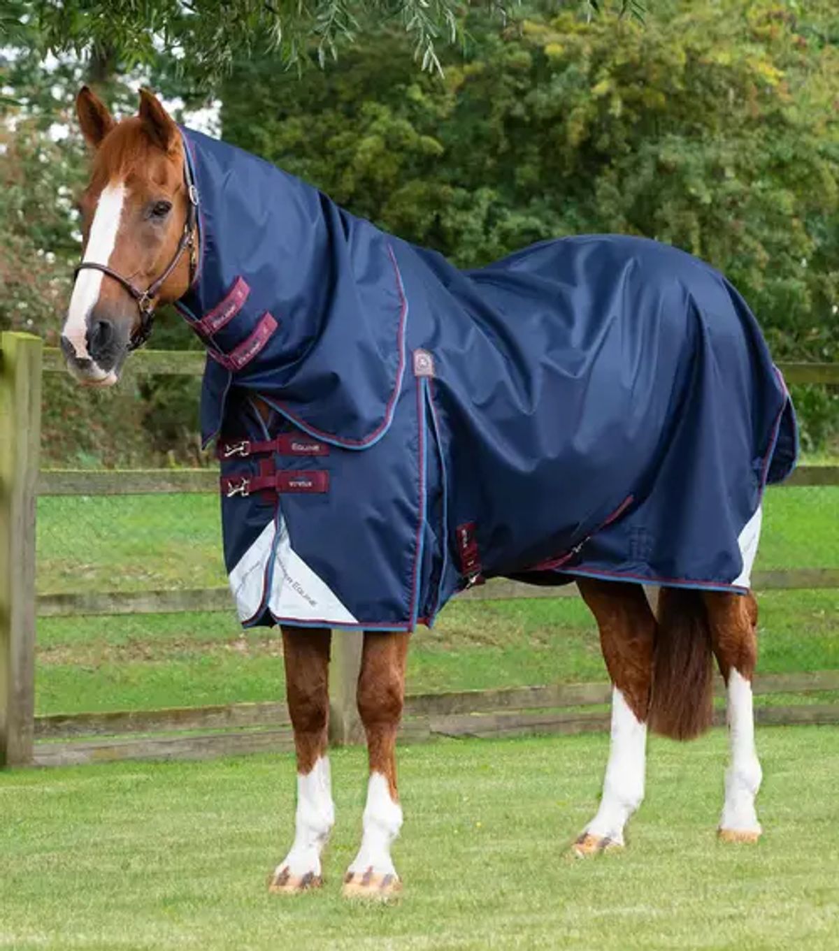 Premier Equine Akoni Stratus dækken med aftagelig hals - 0g - Navy, 5,0" (115cm)