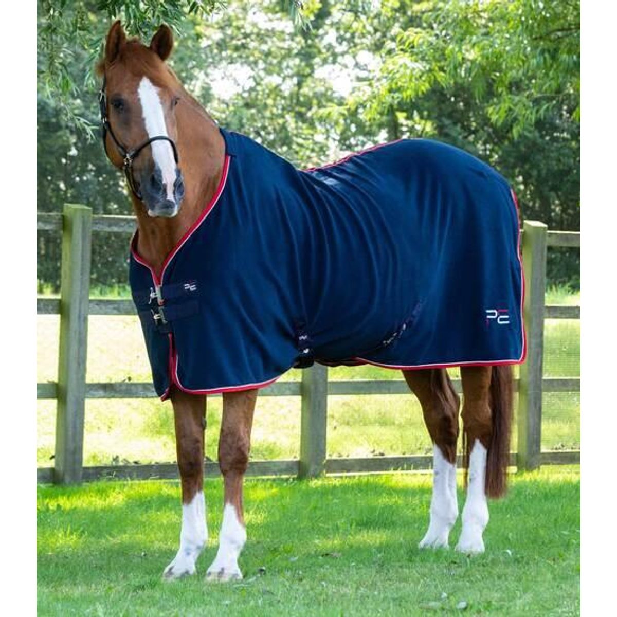 Premier Equine Asure Fleece dækken - Navy - 5,9" (130cm)