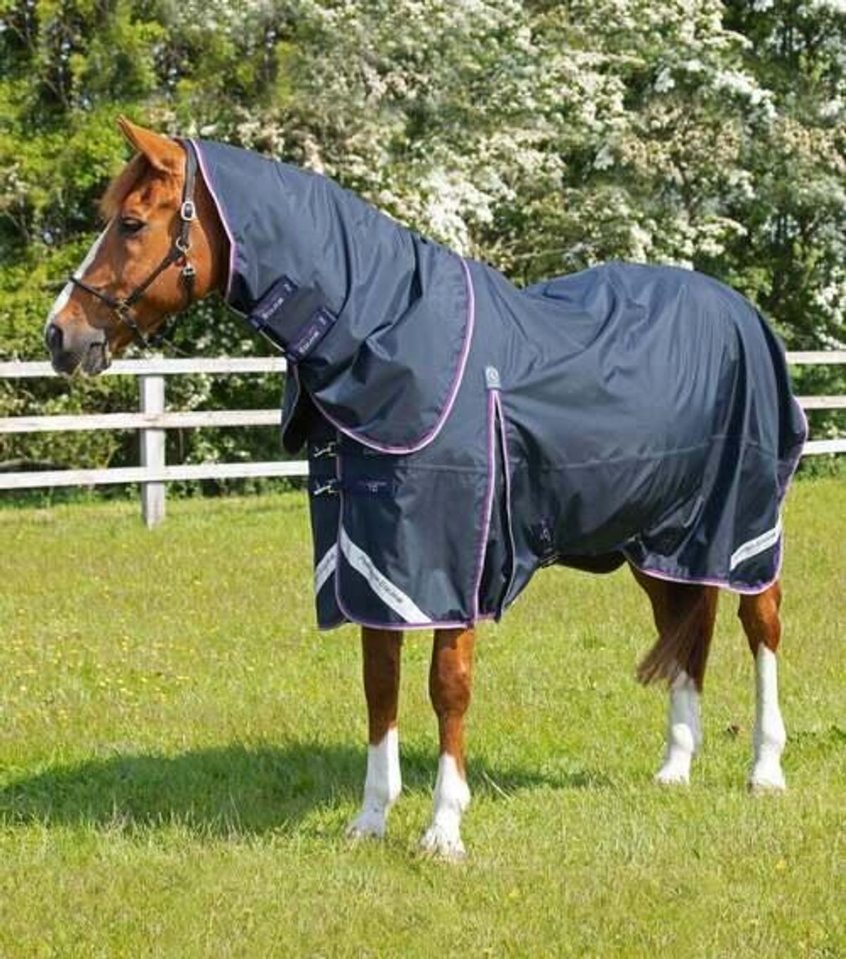 Premier Equine Buster 70g dækken med aftagelig hals - Navy - 6,9 155cm