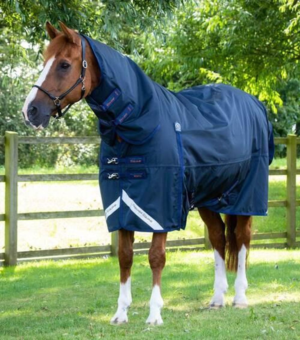 Premier Equine Buster Storm Combo 420g med sømløs hals - Navy - 6,9" (155cm)