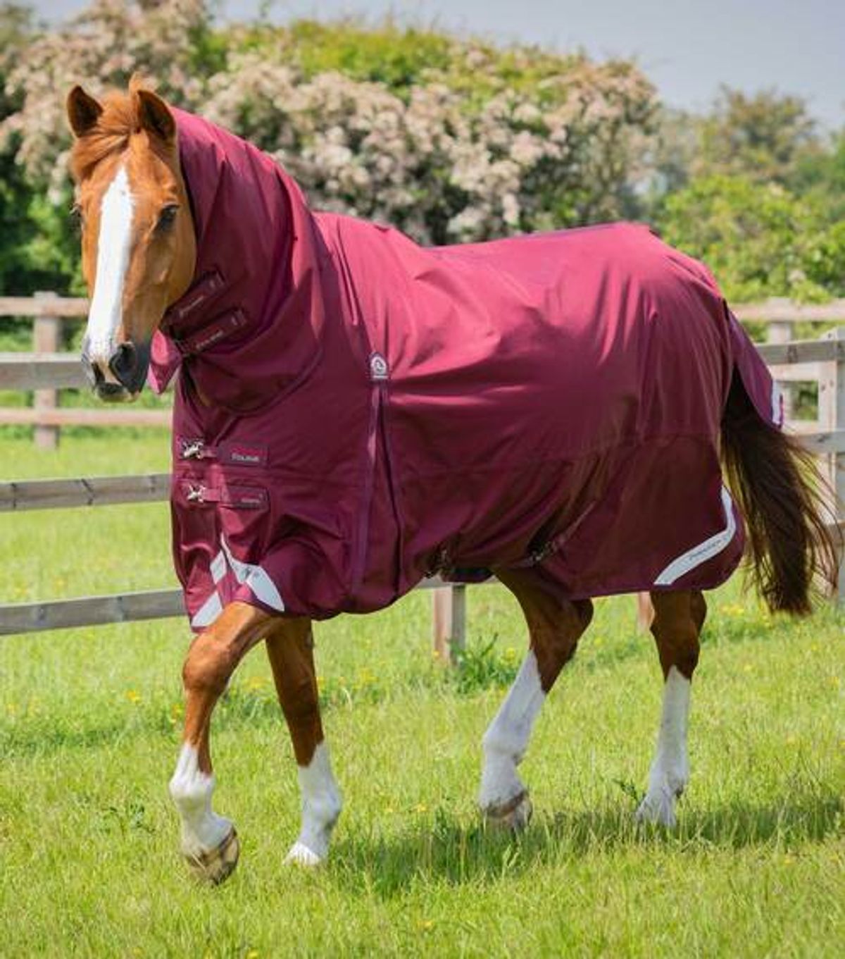 Premier Equine Buster Storm Combo 90g dækken - Burgundy - 5,0" (115cm)