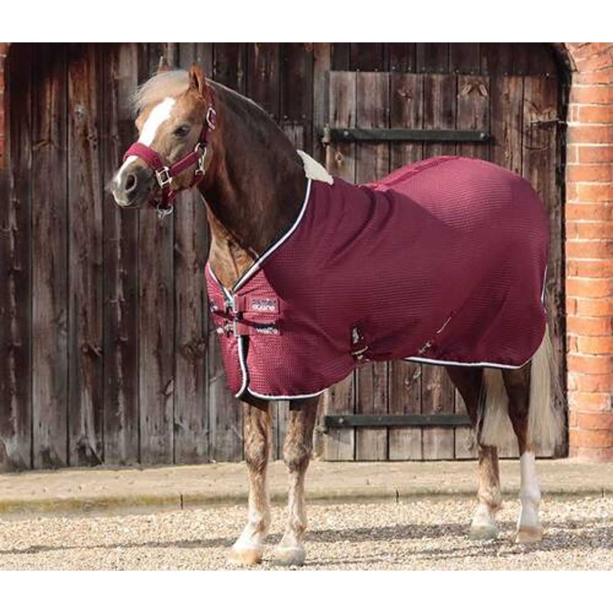 Premier Equine Buster Waffle Cooler - pony burgundy - 4,0" (95cm)