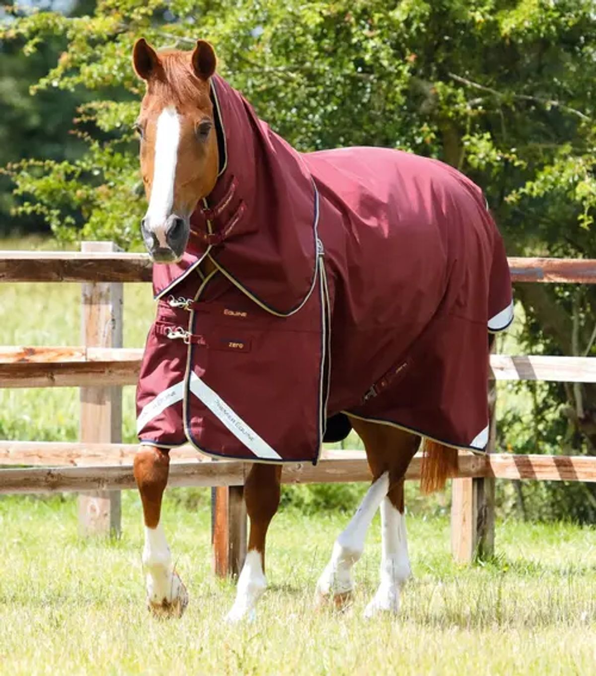 Premier Equine Buster Zero 0g med aftagelig hals - Burgundy - 5,0" (115cm)