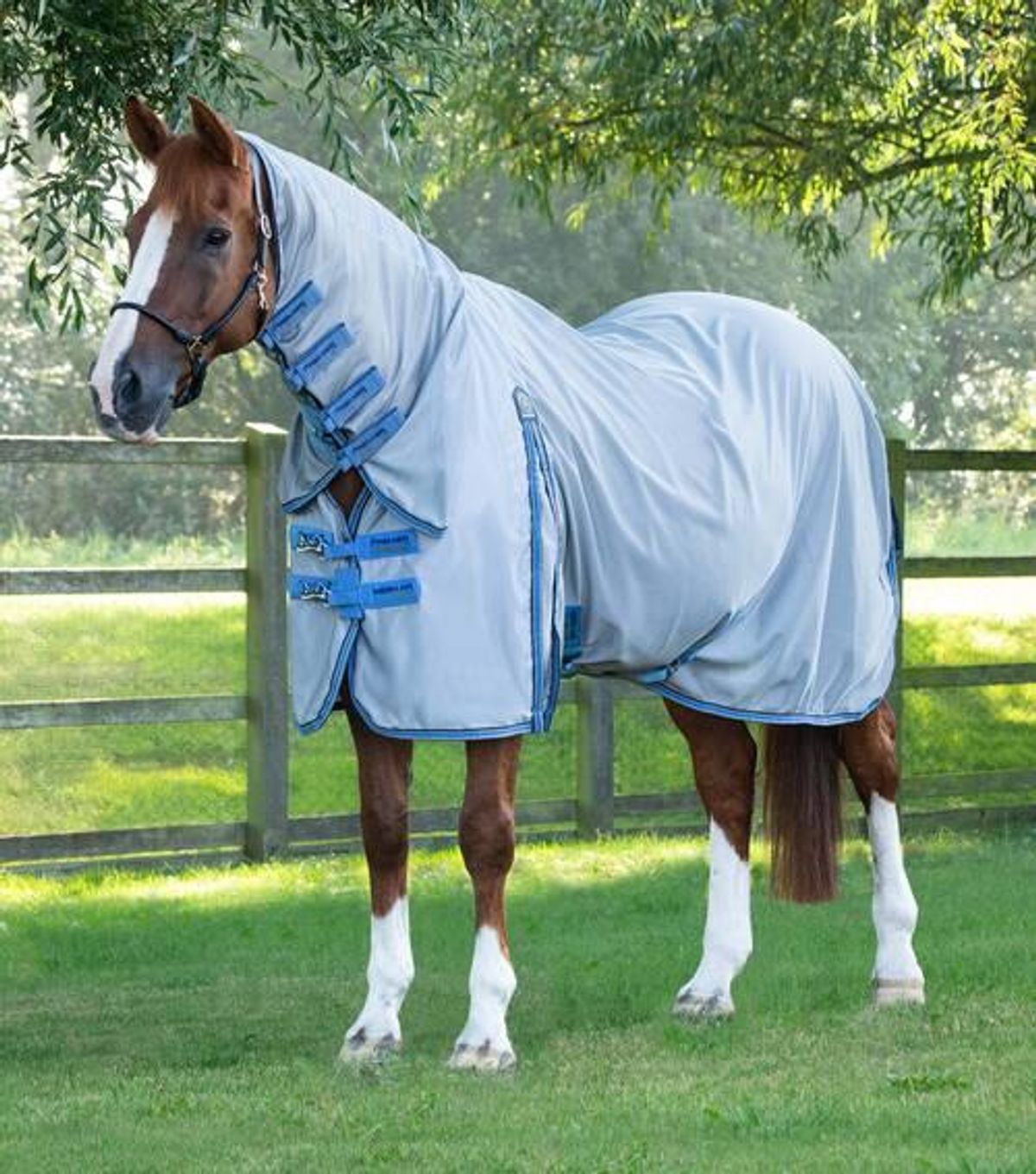 Premier Equine Combo Mesh Air insekt dækken - Blå - 5,9" (130cm)