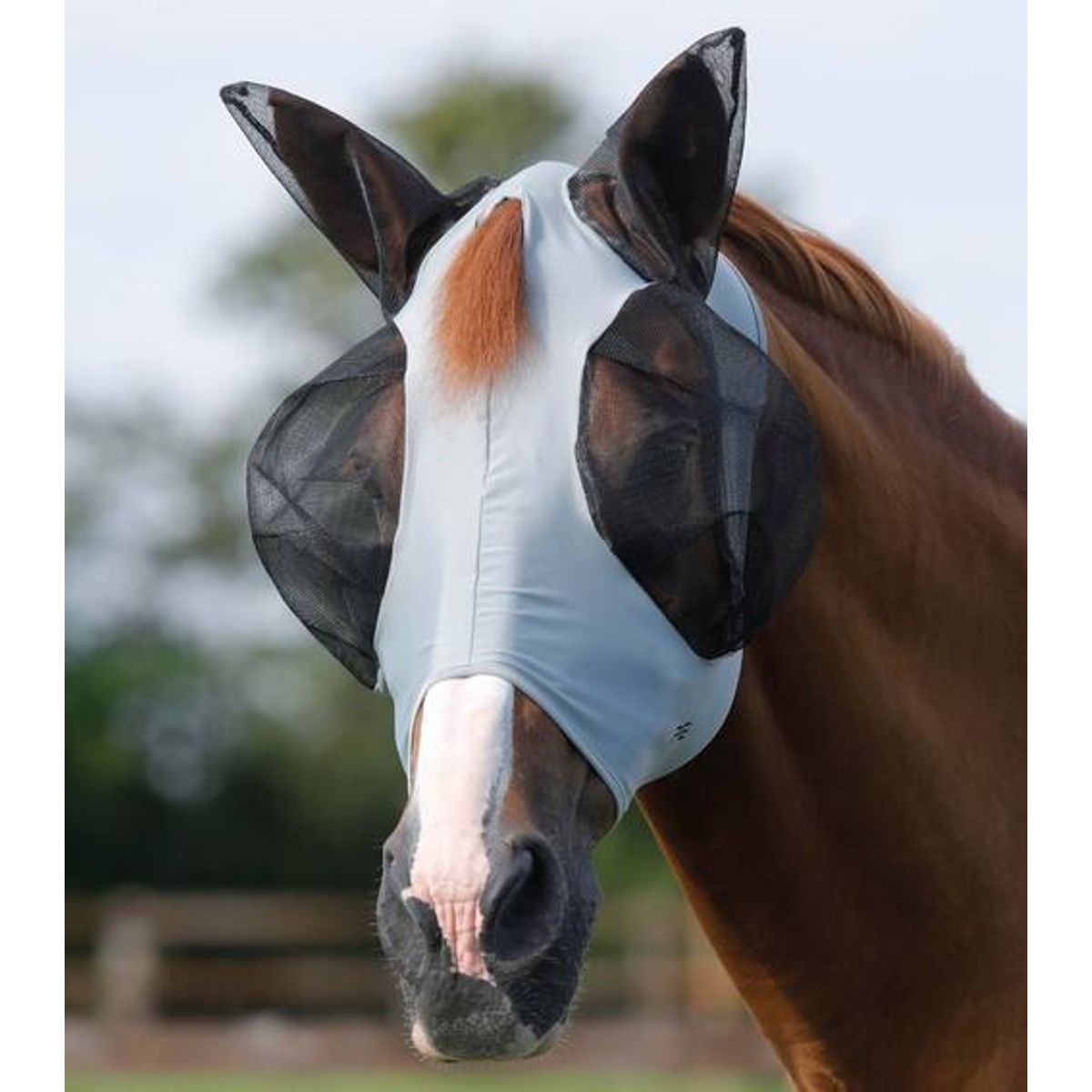 Premier Equine Comfort Lycra insektmaske - Lys grå