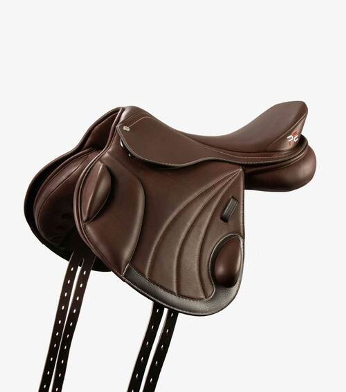 Premier Equine Deauville Monoflap læder military sadel - brun - 17,5"