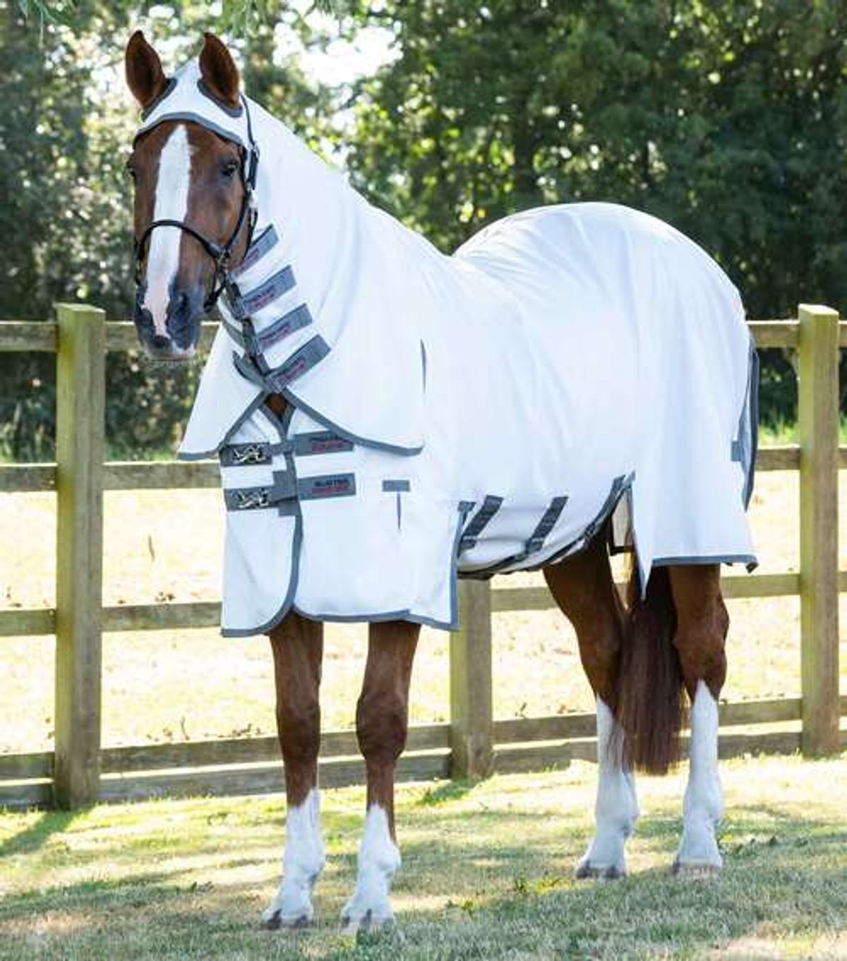 Premier Equine Sweet Itch Buster eksem dækken med maveklap - 5,0" (115cm)