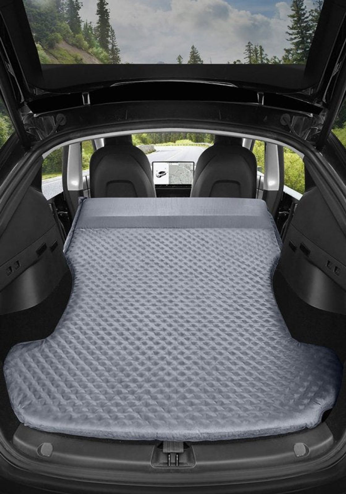 Premium luftmadras med memory foam til Tesla