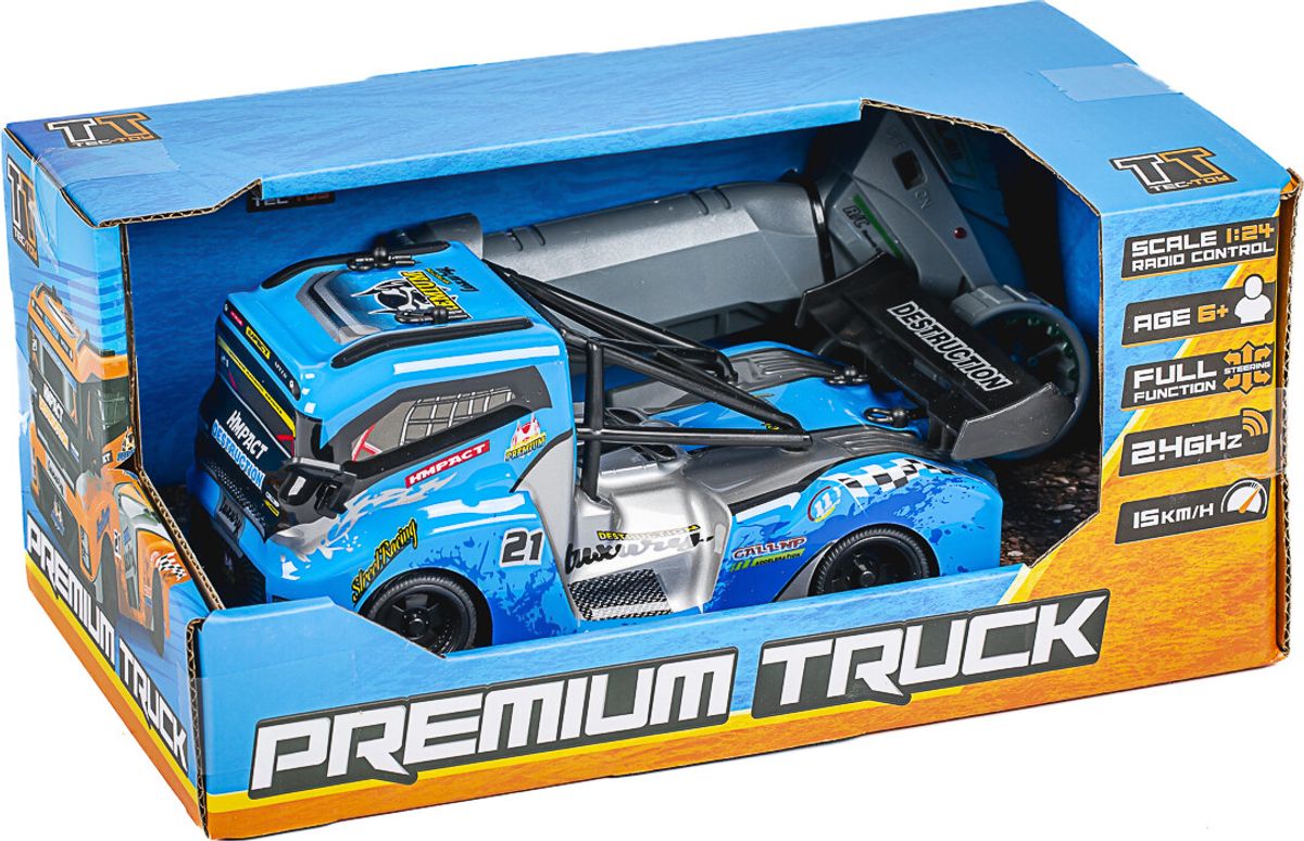 Premium Truck R/c 1:24 2,4ghz, Blue - Tec-toy