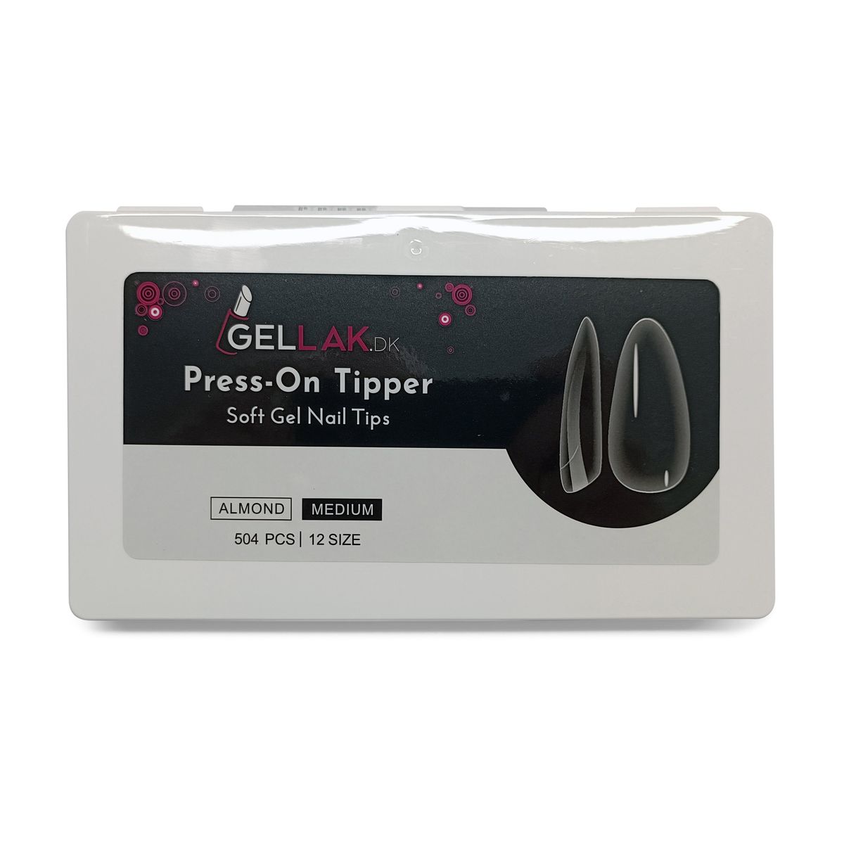 Press-On Tipper | Almond Medium | Soft Gel Tips | Gelly Nail Tips