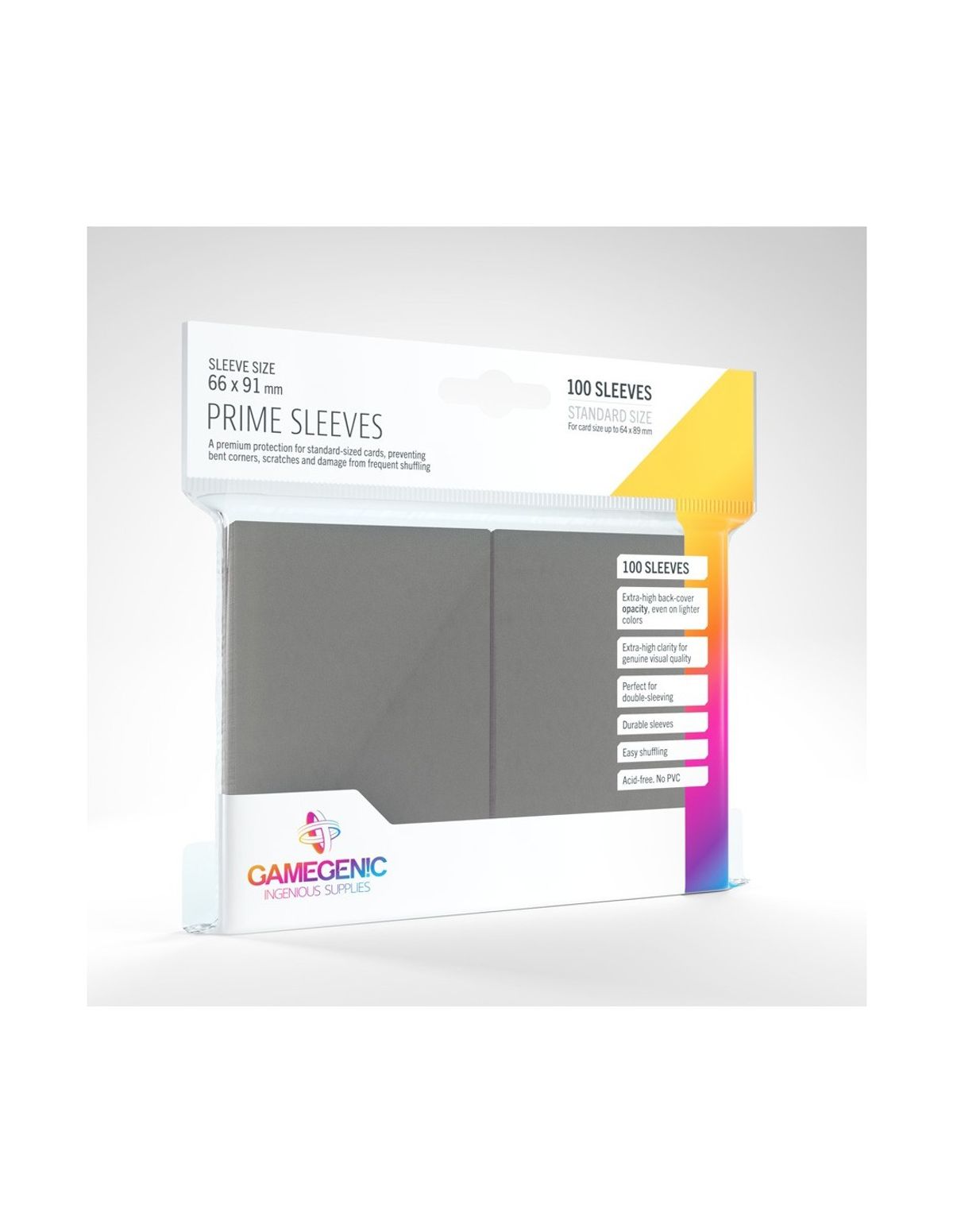 Prime Sleeves 100 stk - Plastiklommer - GameGenic