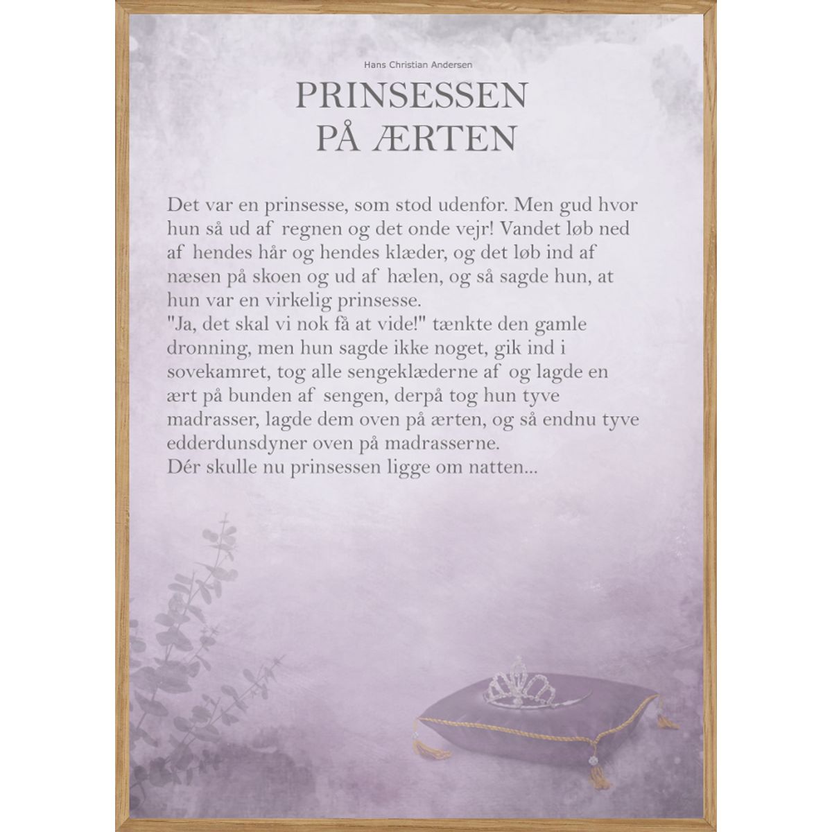 PRINSESSEN PÅ ÆRTEN - THE STORY A3 (29,7 x 42cm) - BØRN > BØRNEPLAKATER - Living Nature