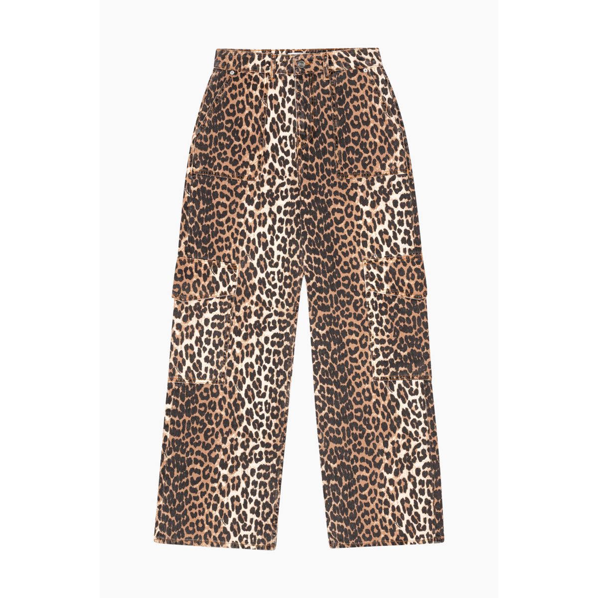 Print Denim Angi J1676 - Leopard - GANNI - Leopard 27W