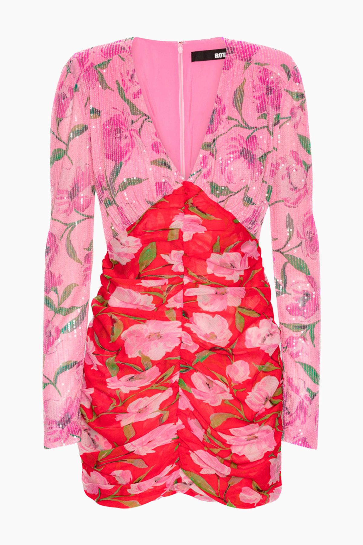 Printed Mini LS Dress - Wildeve/Prism Pink Comb. - ROTATE - Mønstret M