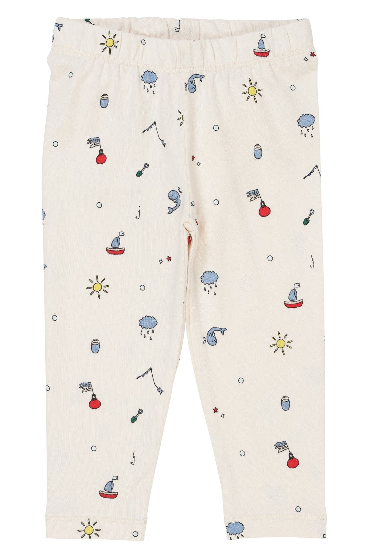 PRINTET LEGGINGS - CREAM FISHING PRINT - CREAM FISHING PRINT / 50