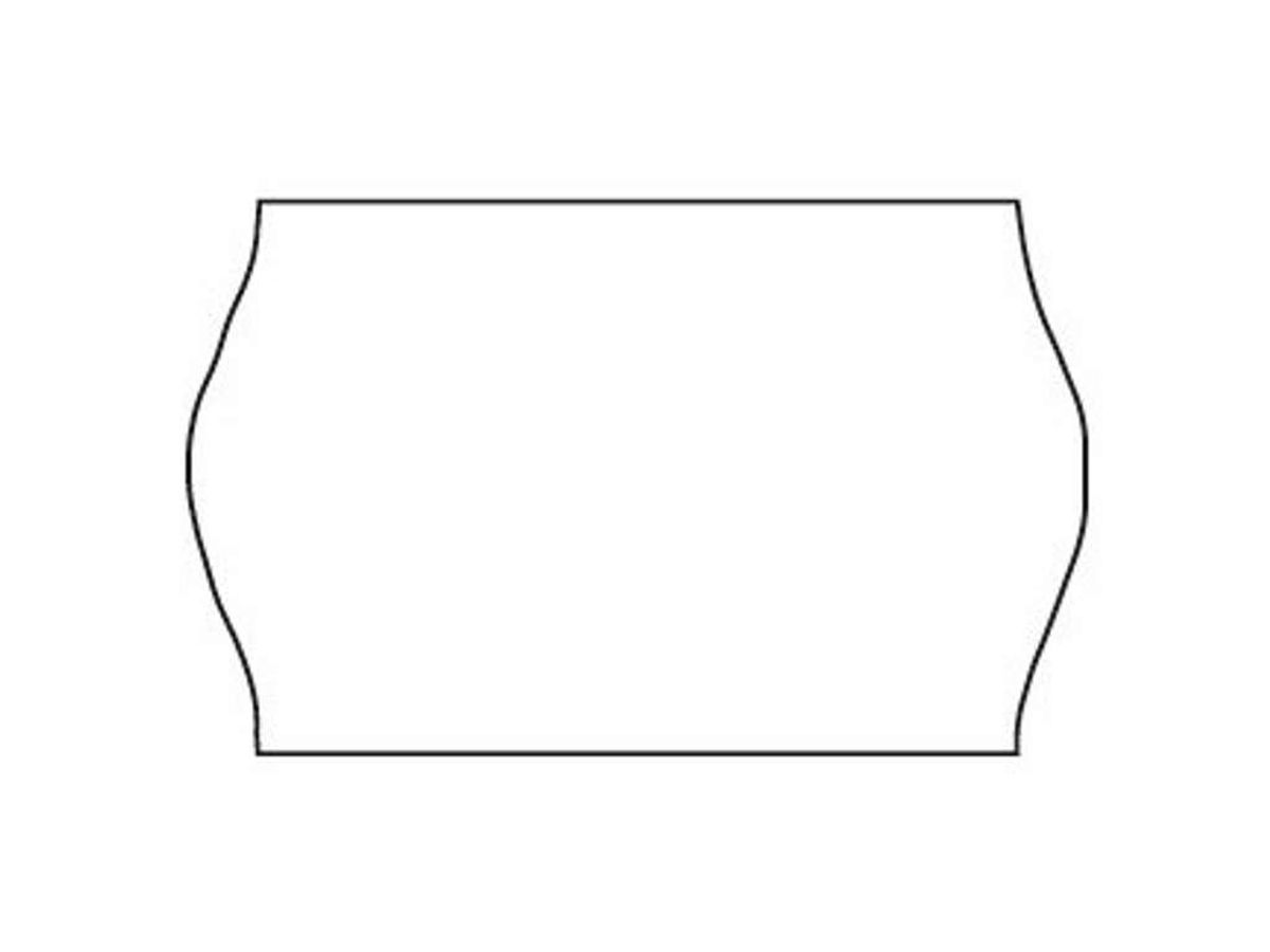 Prisetiket 26x16mm Aftagelig Hvid 1200 stk