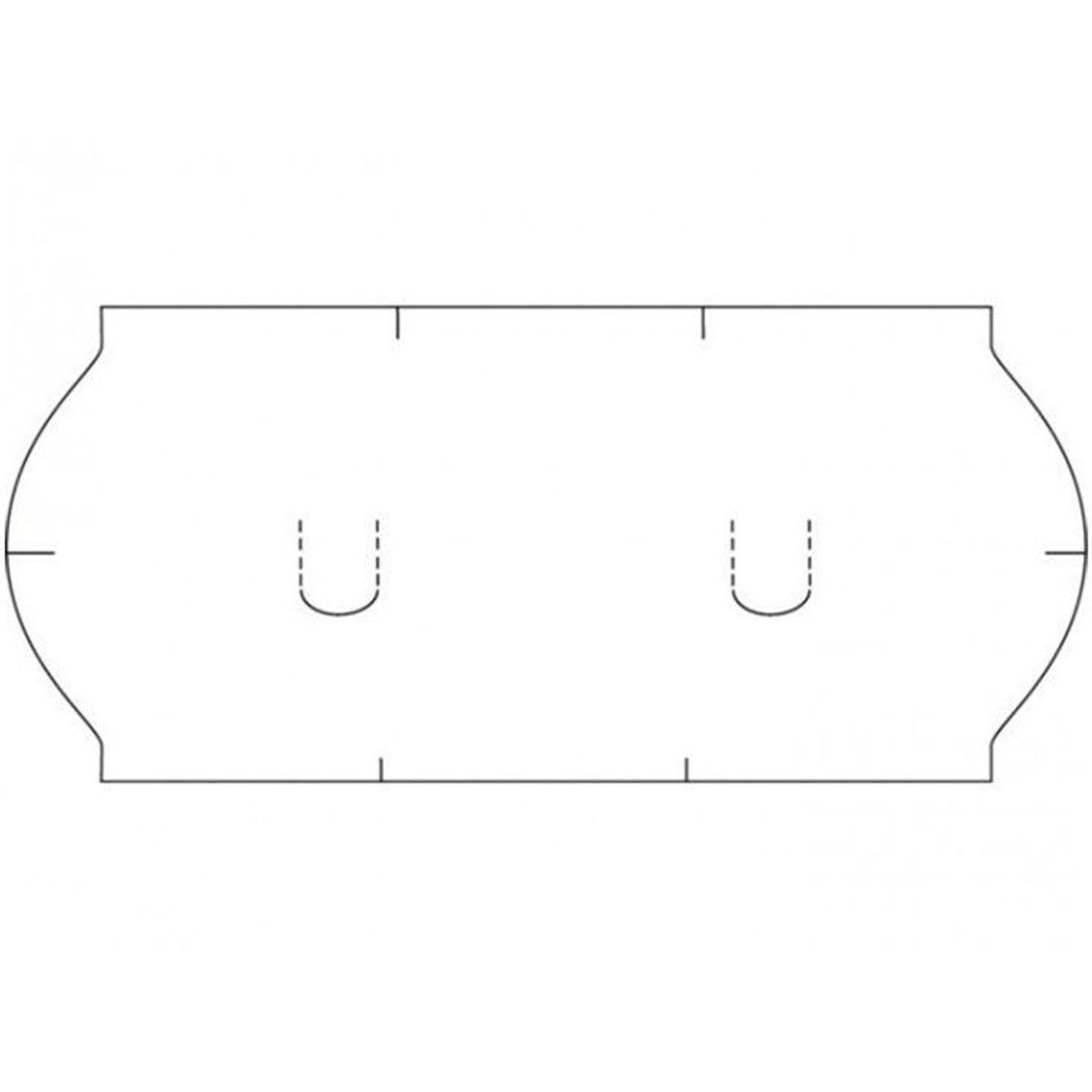 Prisetiketter aftagelig 32x19mm hvid 10rl