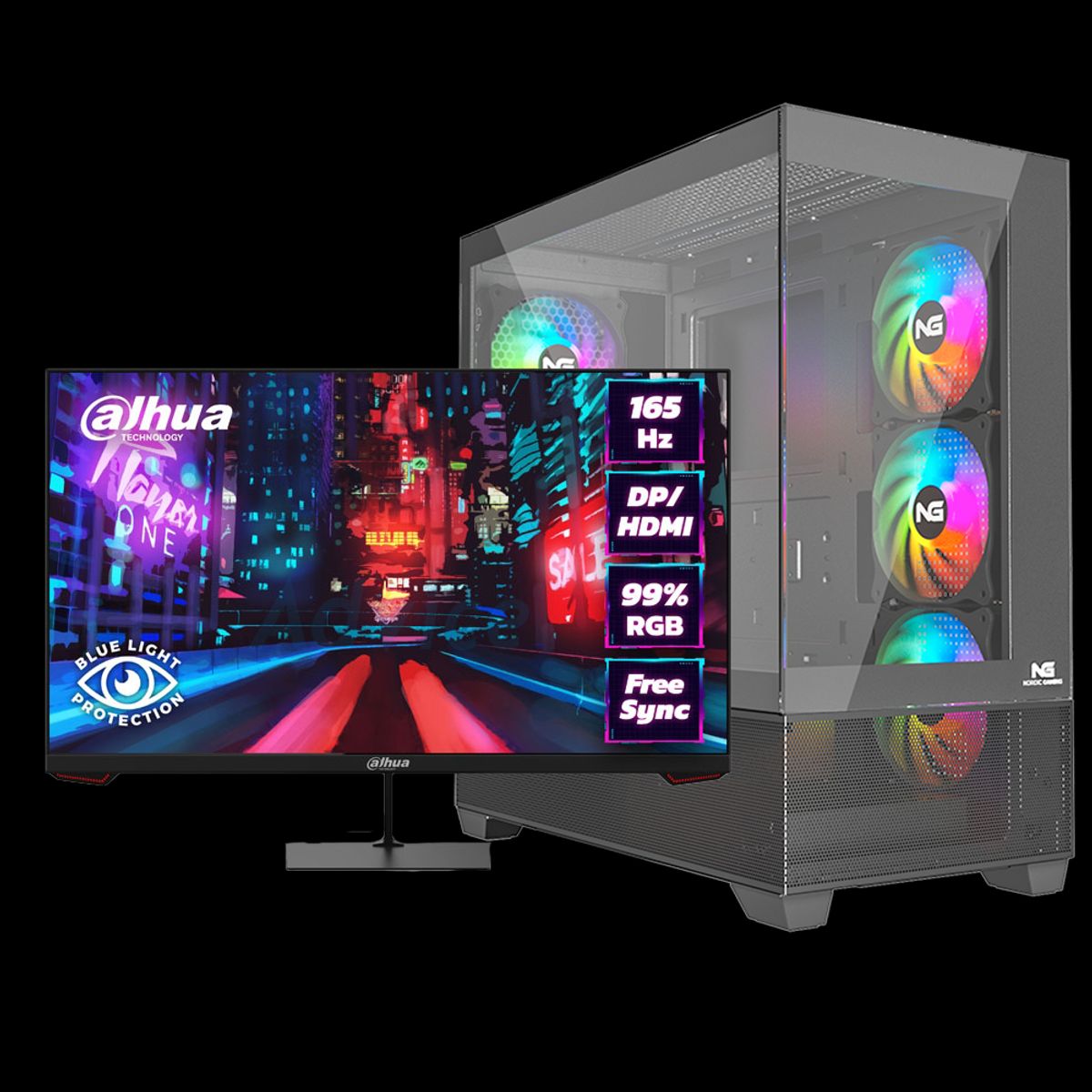 Pro Max Gaming Computer + 165hz Gaming Skærm