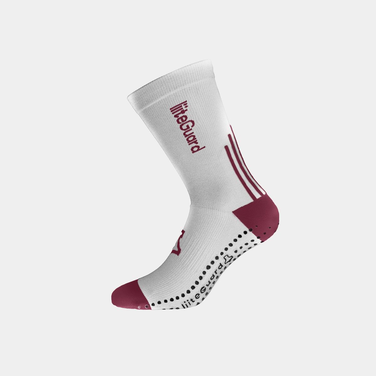 PRO-TECH LG SOCK - White/Bordeaux