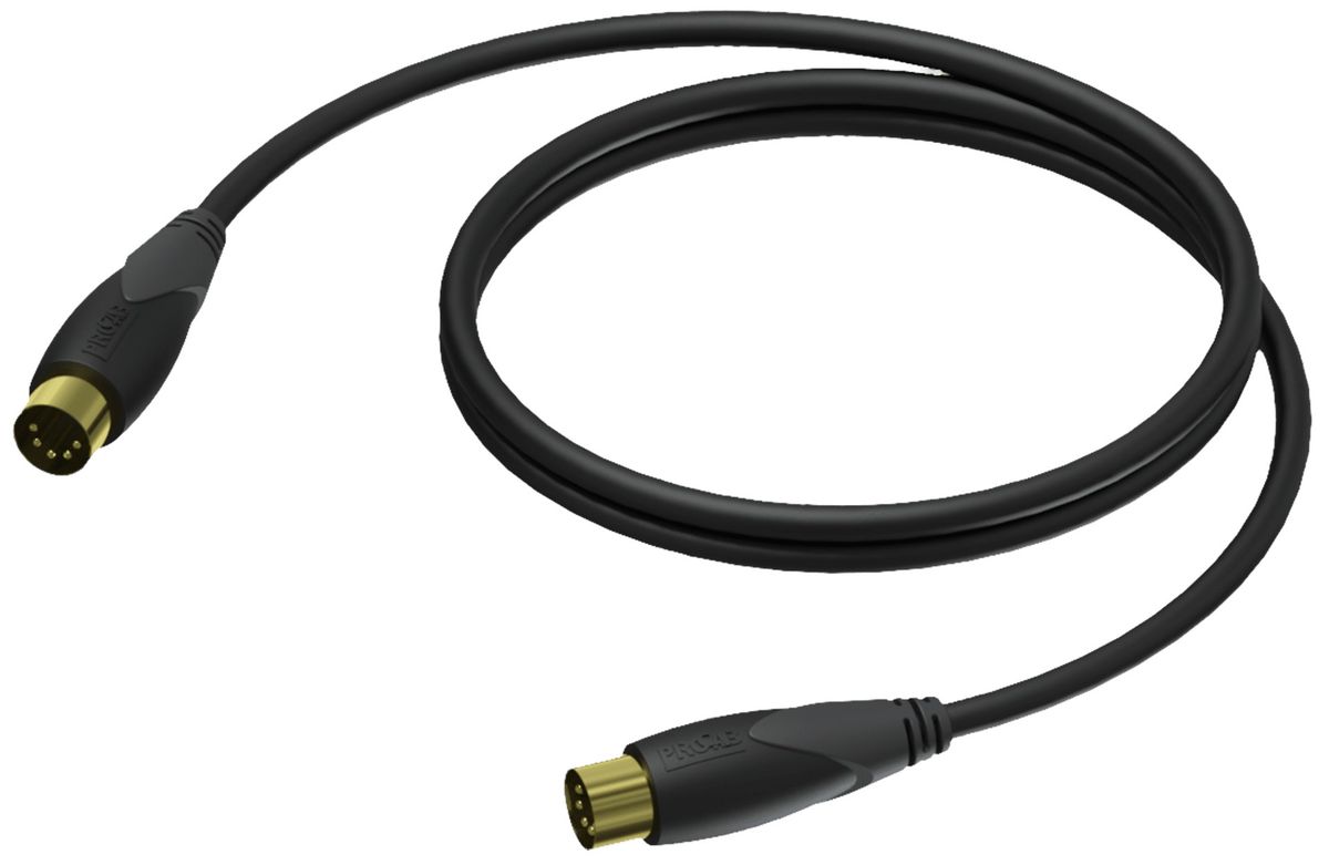 Procab CLD400 - MIDI kabel med 5 pin DIN Han stik 1,5 meter