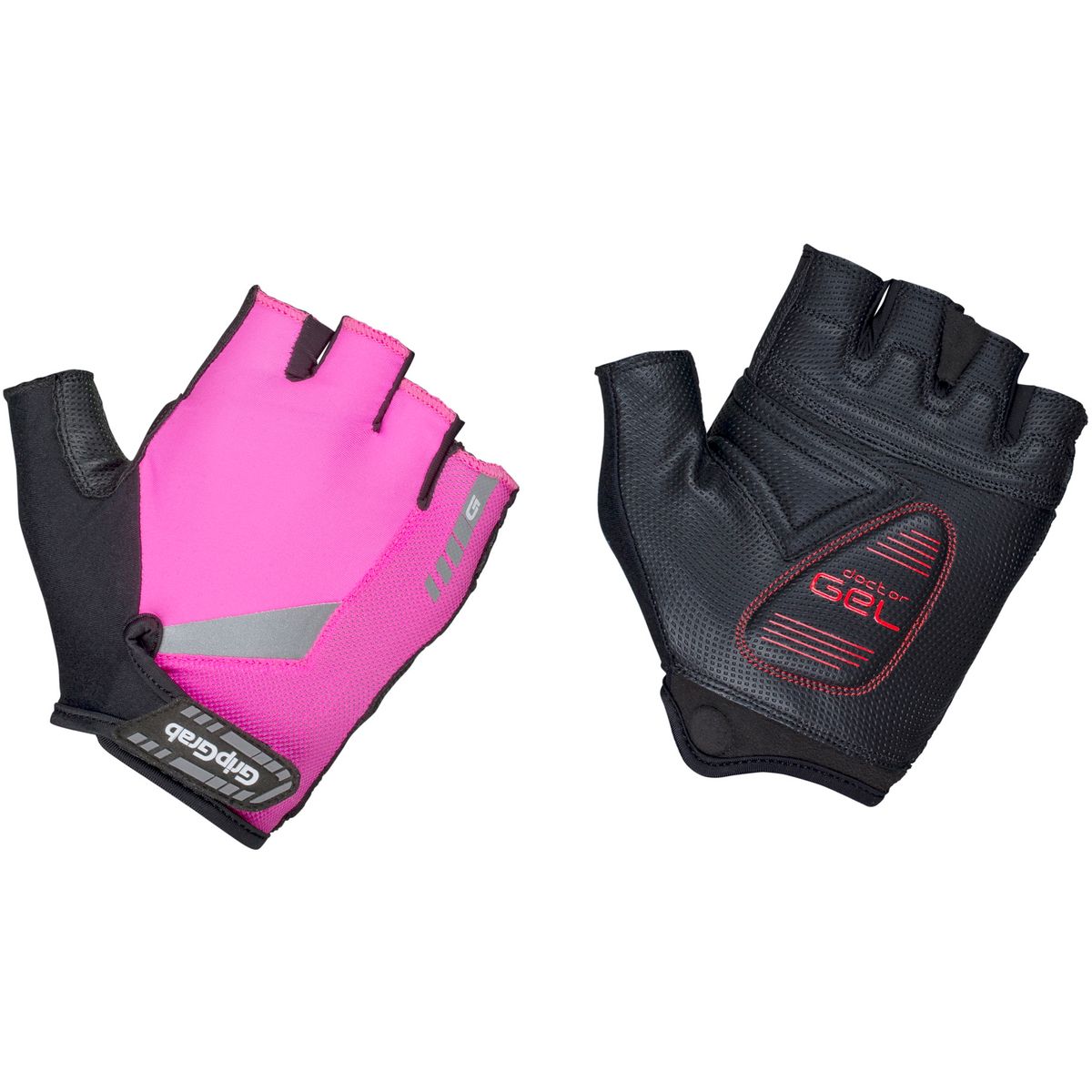 ProGel Hi-Vis Polstret Kortfingret handsker - Hi-Vis Pink