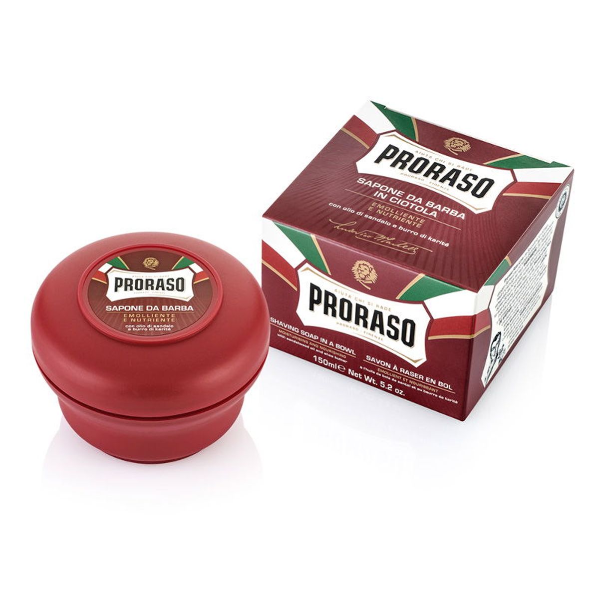 Proraso Barbersæbe i skål - Sandeltræ og Shea Butter (150 ml)