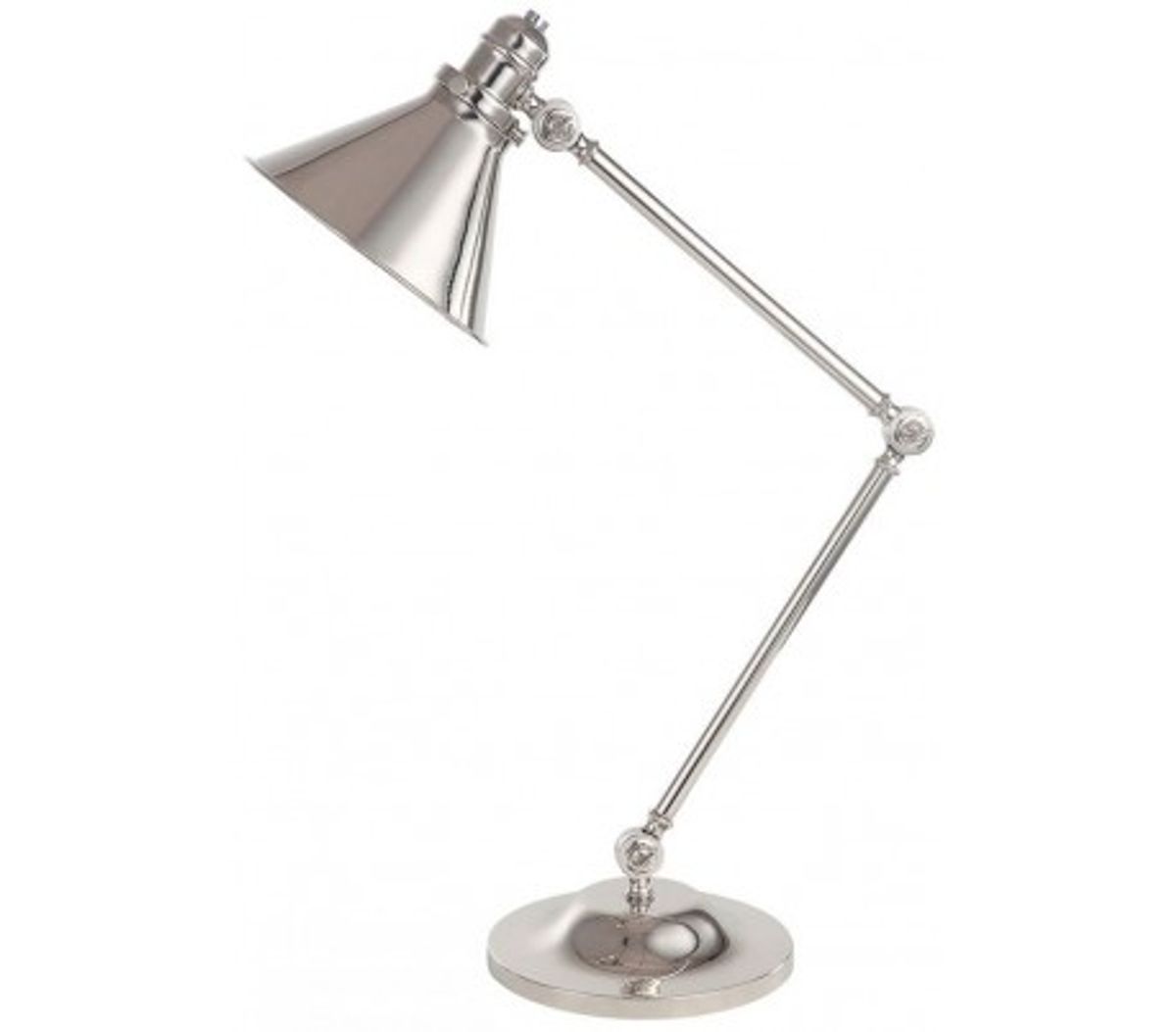 Provence Bordlampe H66 cm 1 x E27 - Poleret nikkel