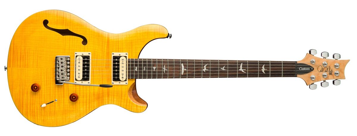 PRS SE Custom 22 Semi-Hollow El-guitar (Santana Yellow)