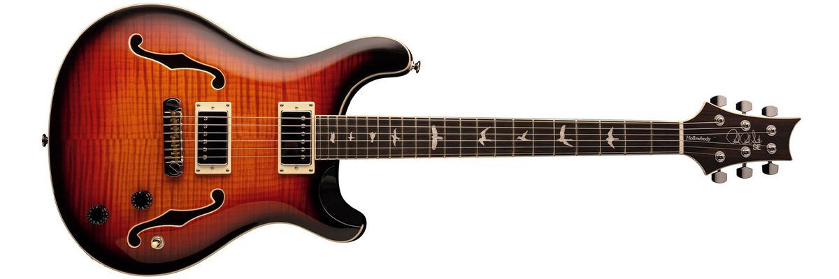 PRS SE Hollowbody II El-guitar (Tricolor Burst)