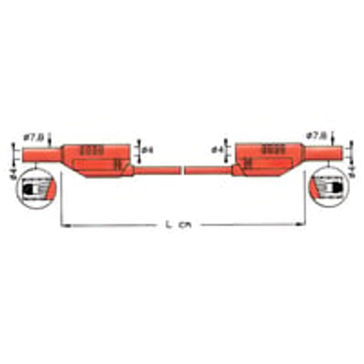 Prveledning 200CM sort M/STIK