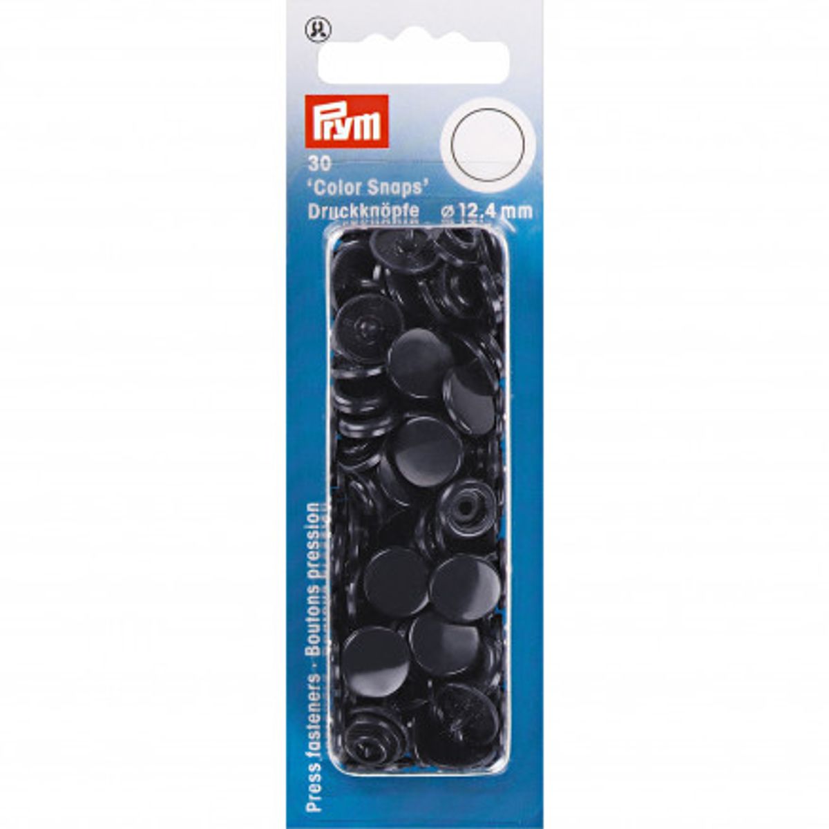 Prym Color Snaps Trykknapper Plast Rund Marine 12,4mm - 30 stk