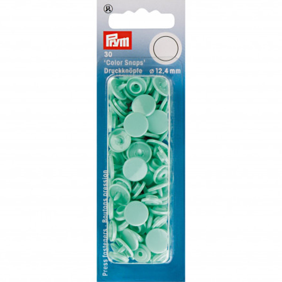 Prym Color Snaps Trykknapper Plast Rund Mint 12,4mm - 30 stk