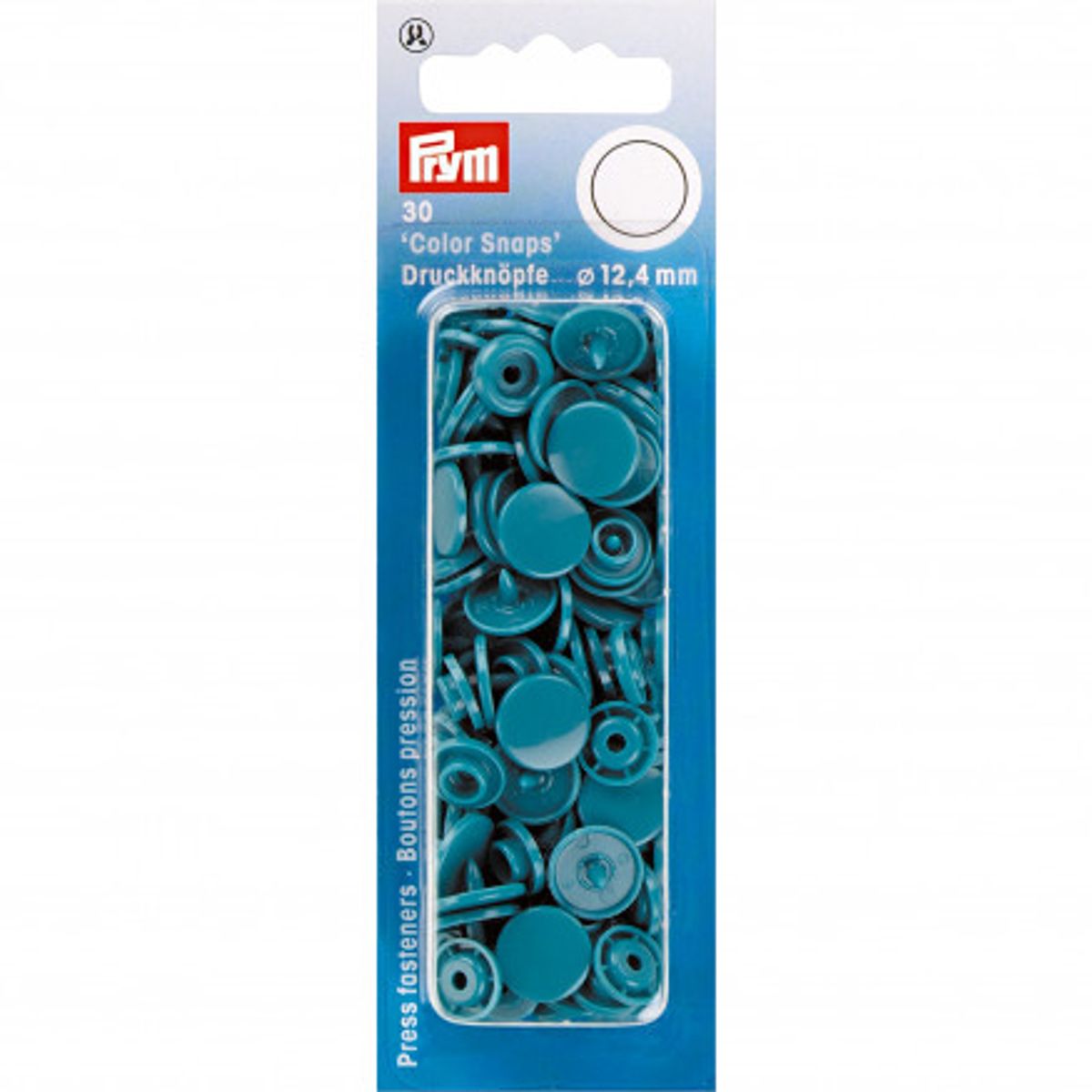 Prym Color Snaps Trykknapper Plast Rund Mørk Turkis 12,4mm - 30 stk