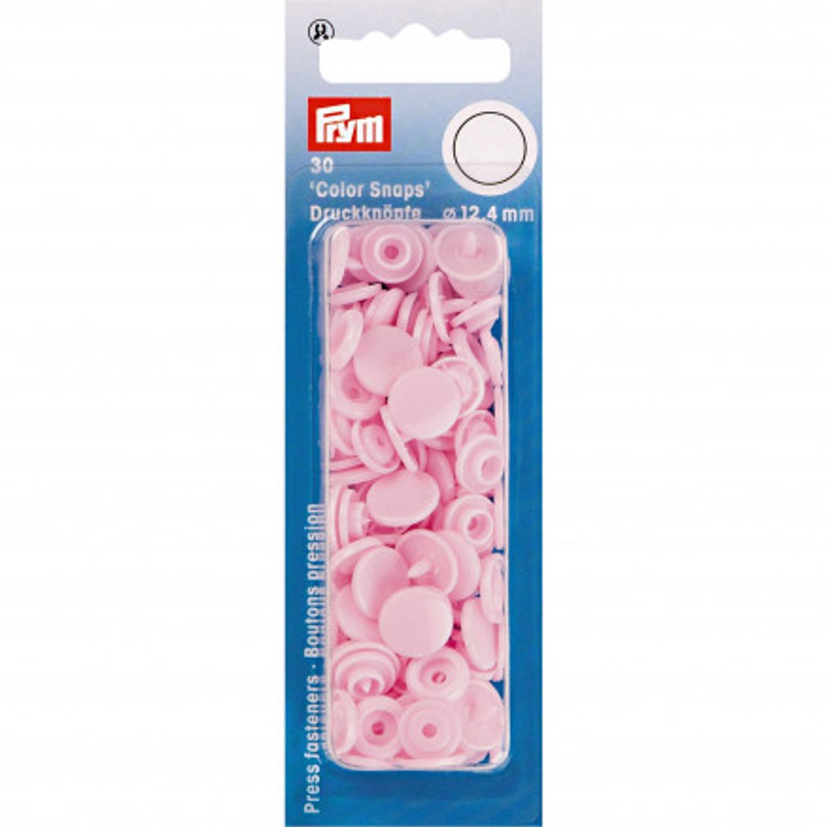 Prym Color Snaps Trykknapper Plast Rund Rosa 12,4mm - 30 stk