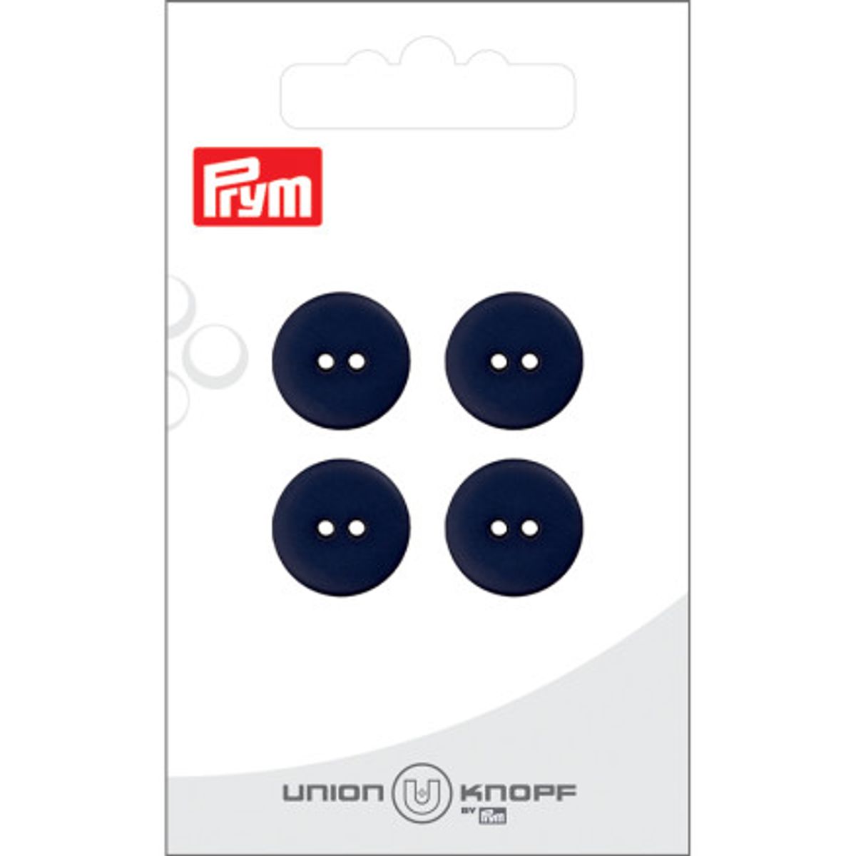 Prym Flad Plastikknap Navy 15mm - 4 stk