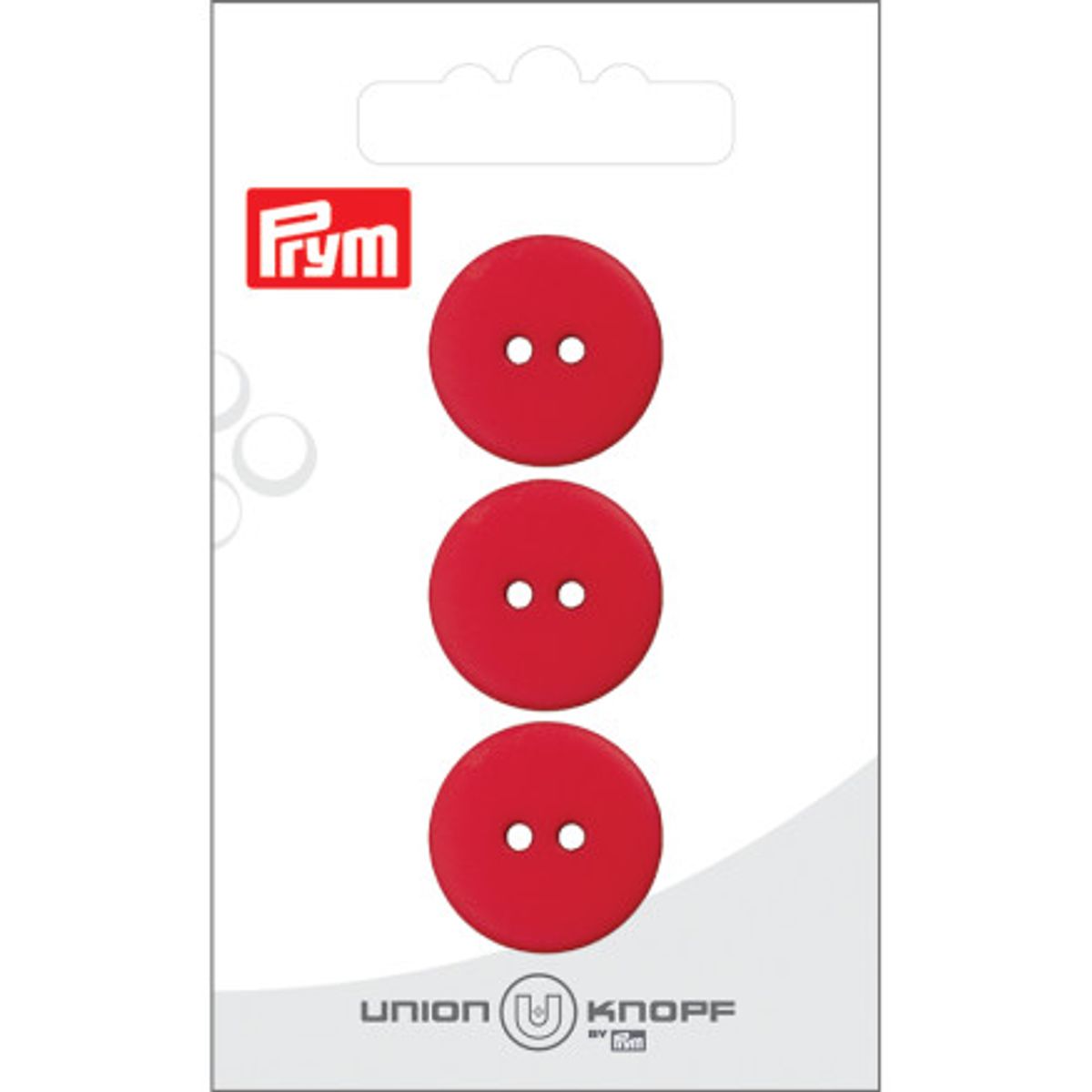 Prym Flad Plastikknap Rød 20mm - 3 stk