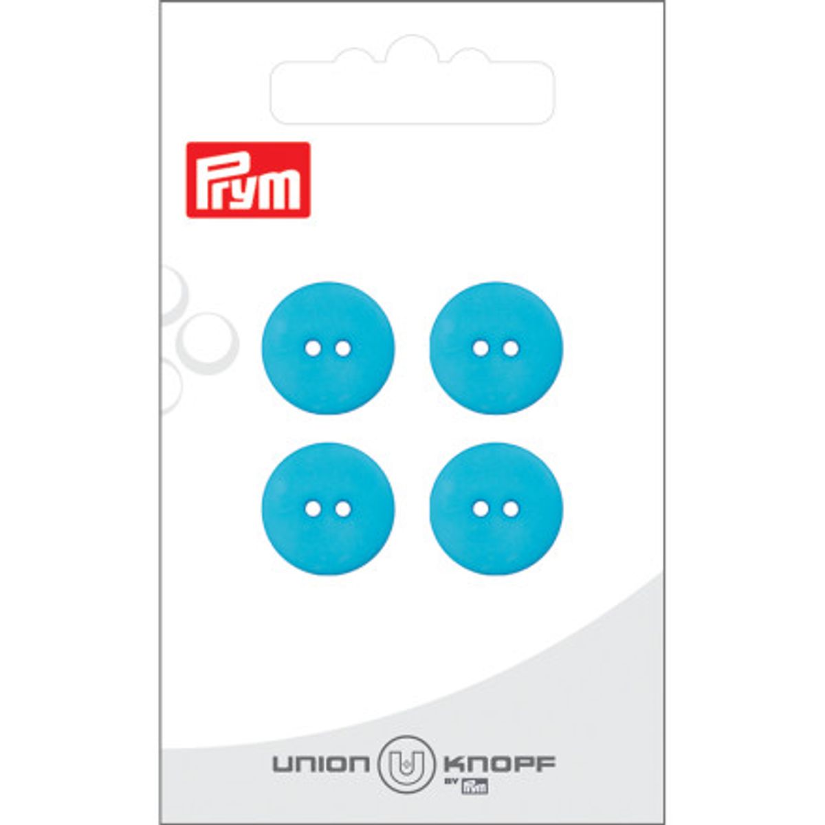 Prym Flad Plastikknap Turkis 15mm - 4 stk