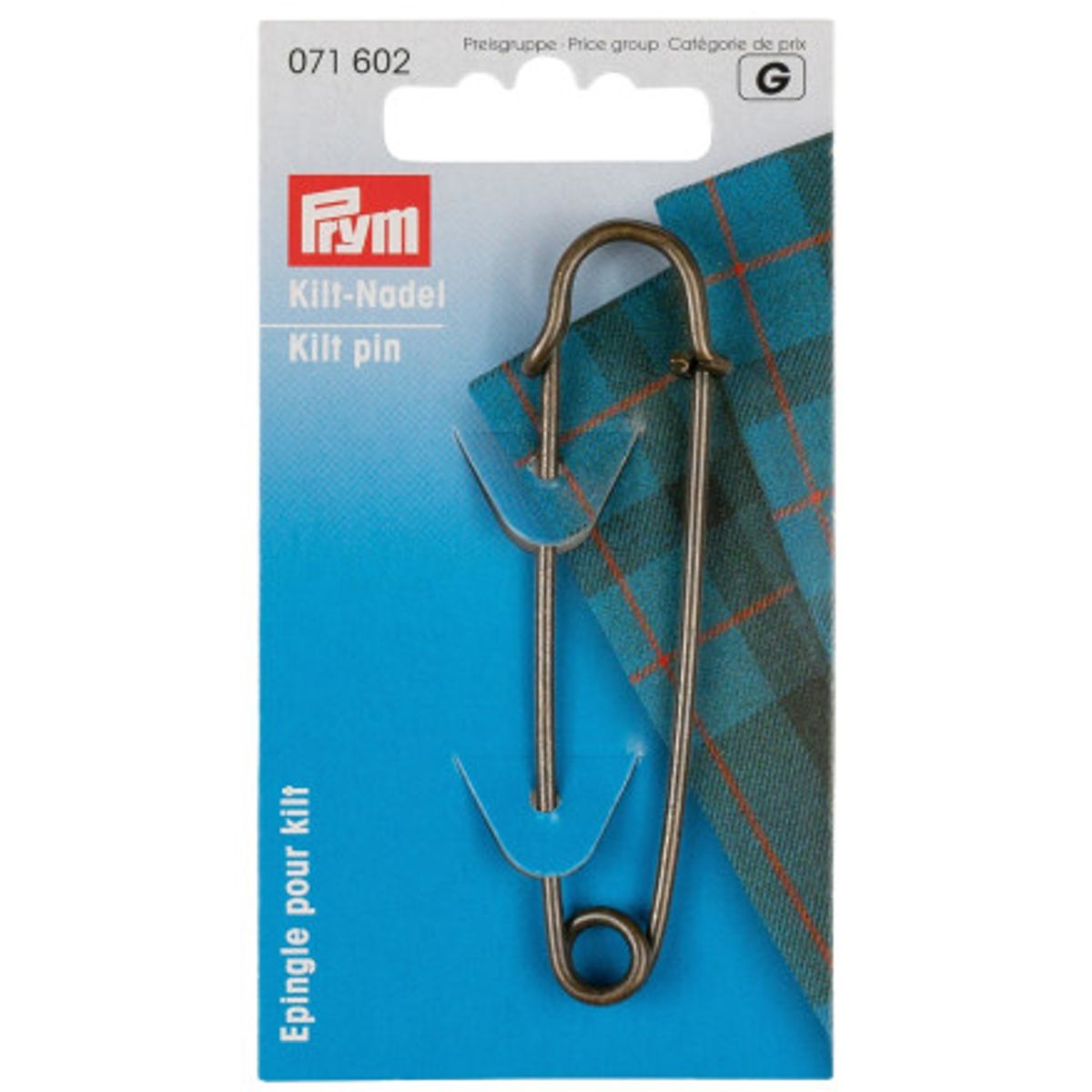 Prym Kiltenåle Antik Messing 76mm - 1 stk