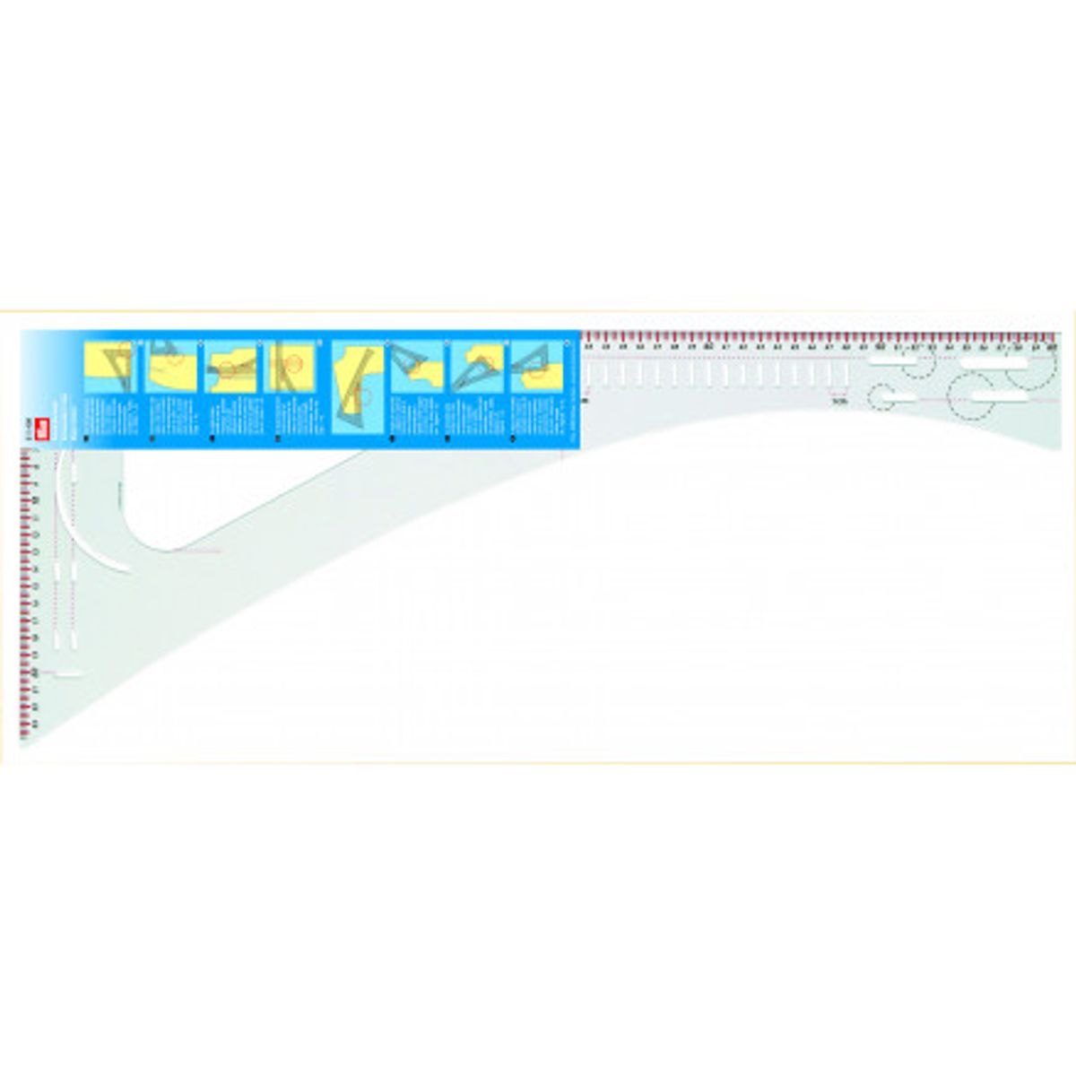 Prym Multifunktionel Skræddervinkel Transparent 60x24cm - 1 stk