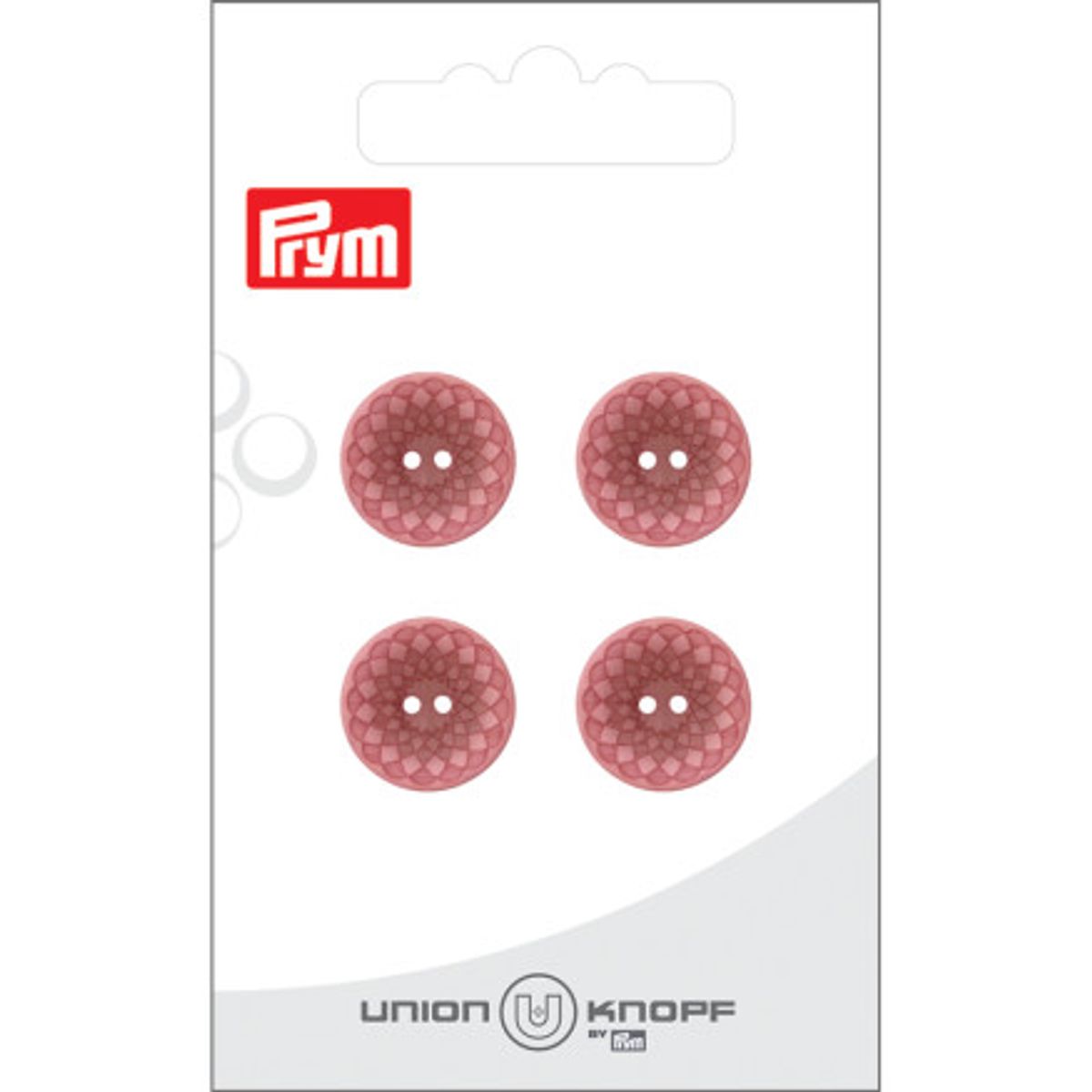 Prym Plastikknap Lyserød Blomst 15mm - 4 stk