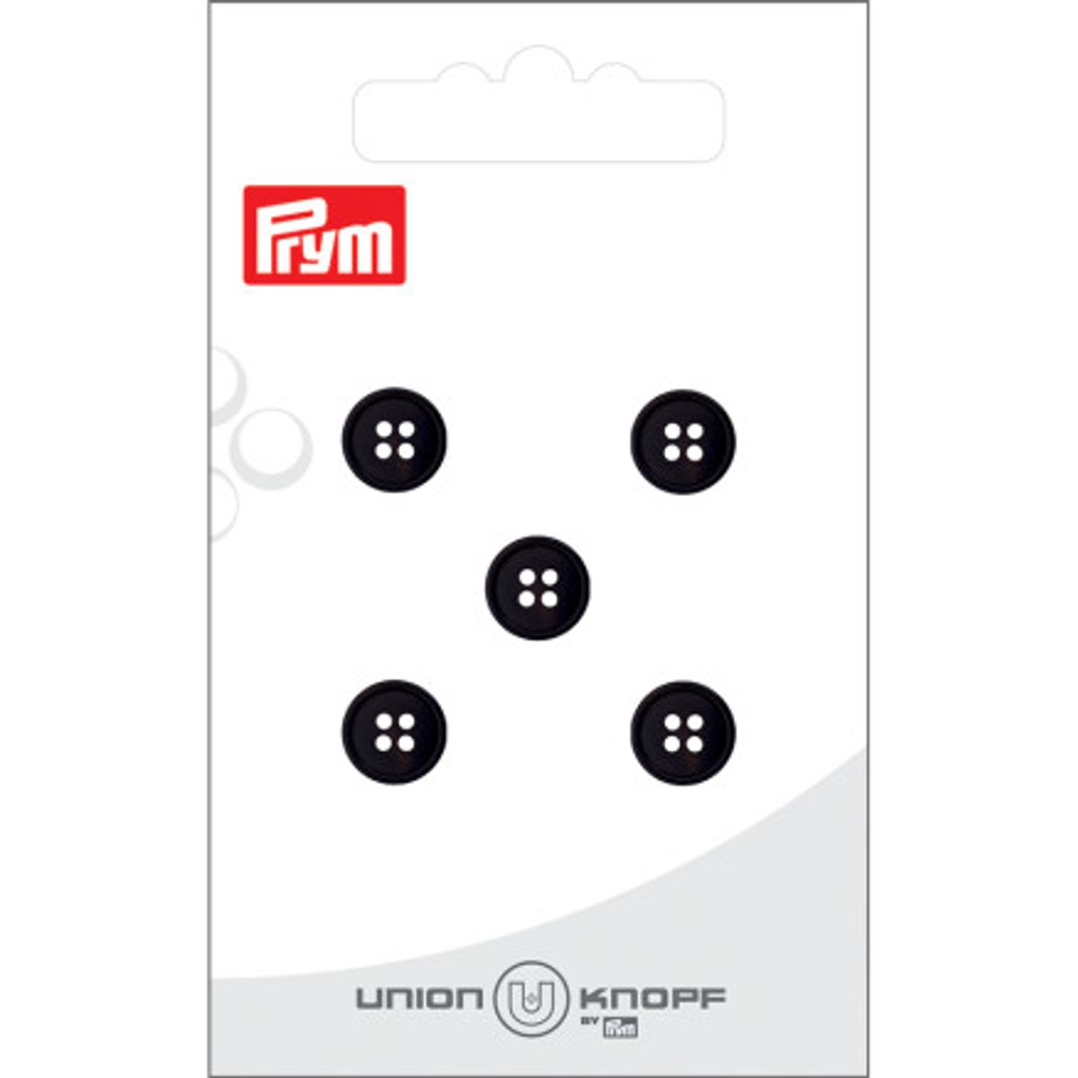 Prym Plastikknap Sort 9 mm- 5 stk