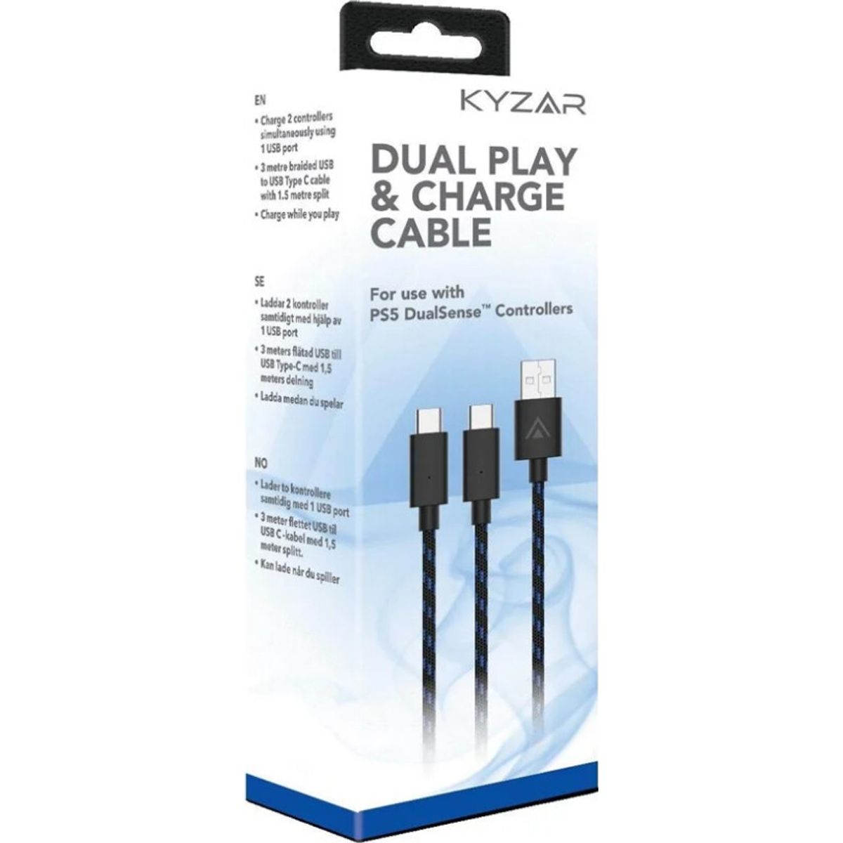 Ps5 Dualsense Controller Oplader Kabel - Dual - Kyzar