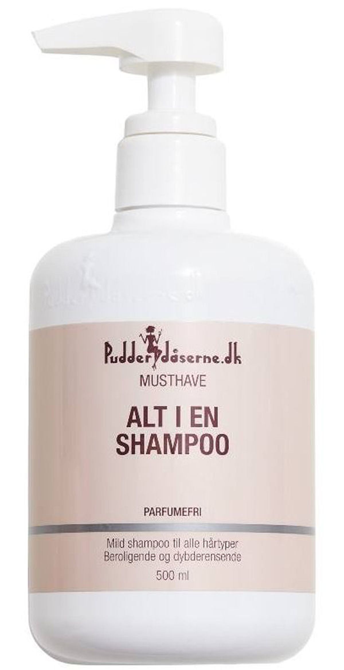 Pudderdåserne musthave alt i en shampoo parfumefri 500ml